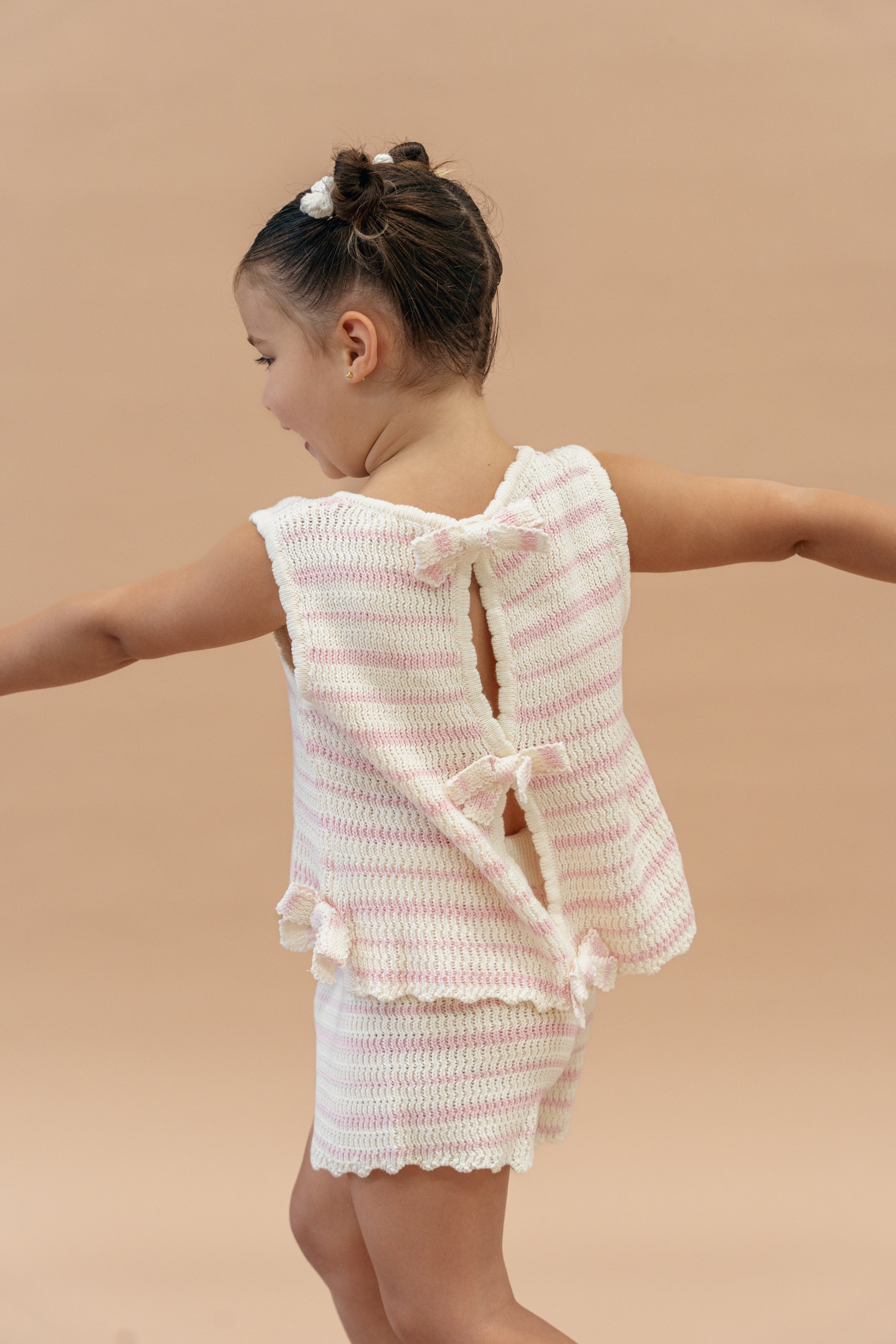 Strawberry Bow Knit Set