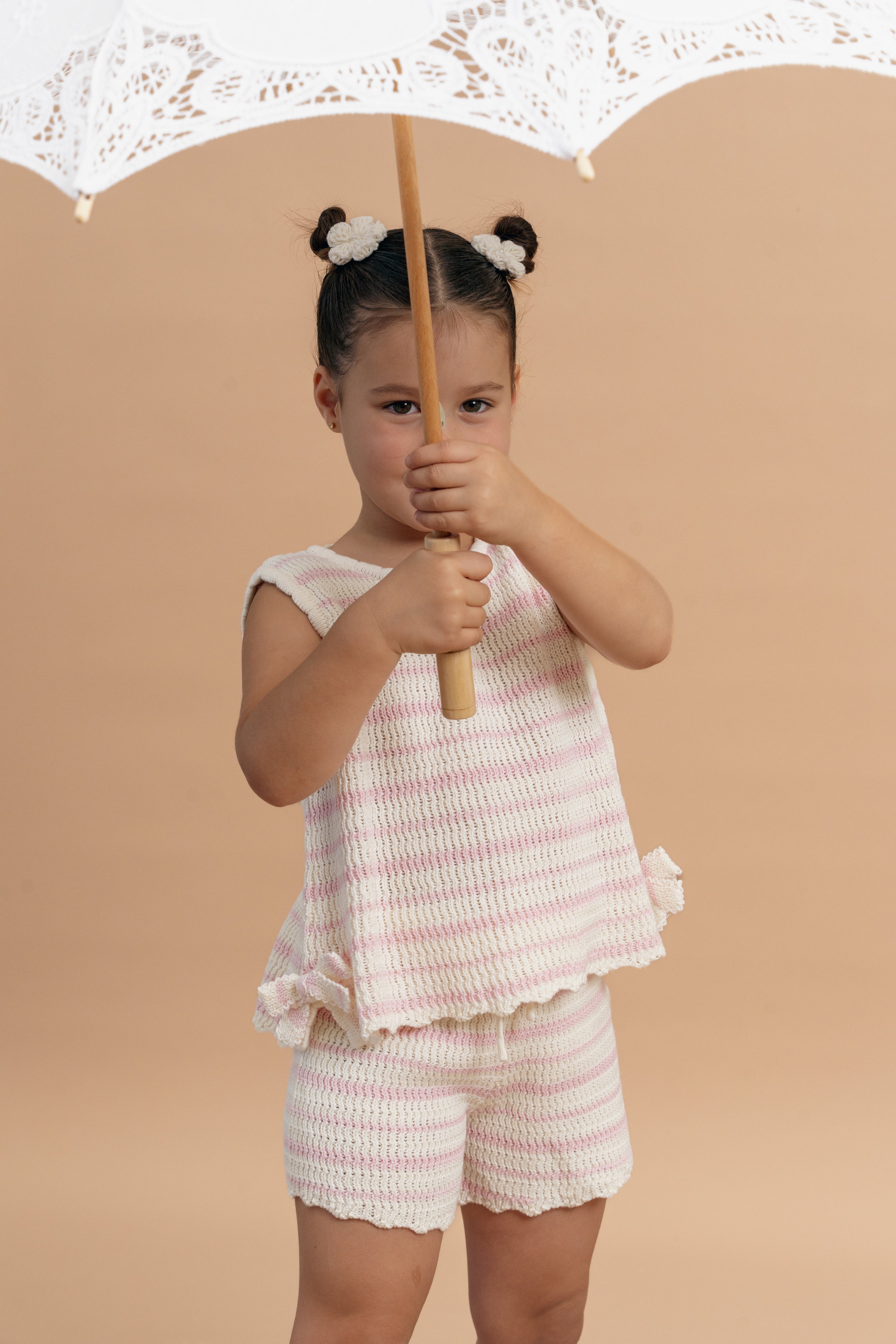 Strawberry Bow Knit Set