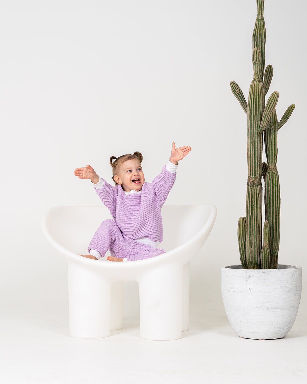 Ribbed Knit Jumper - Lilac