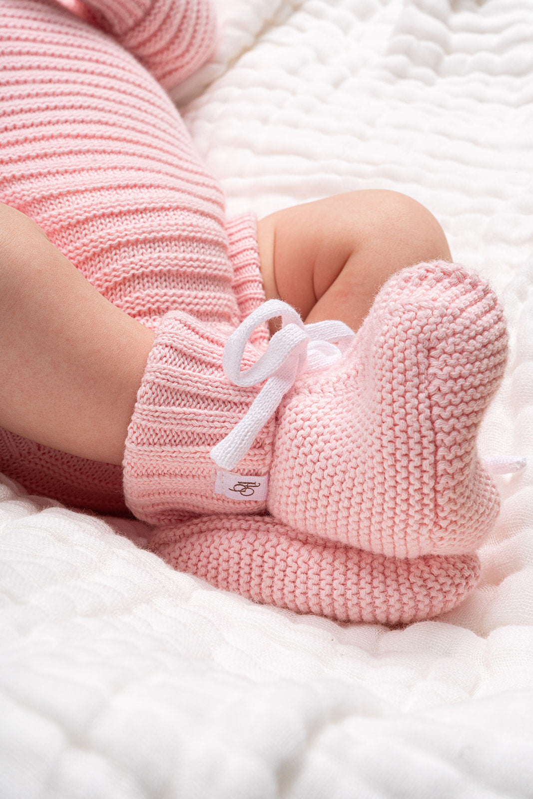 Knitted Booties - Pink