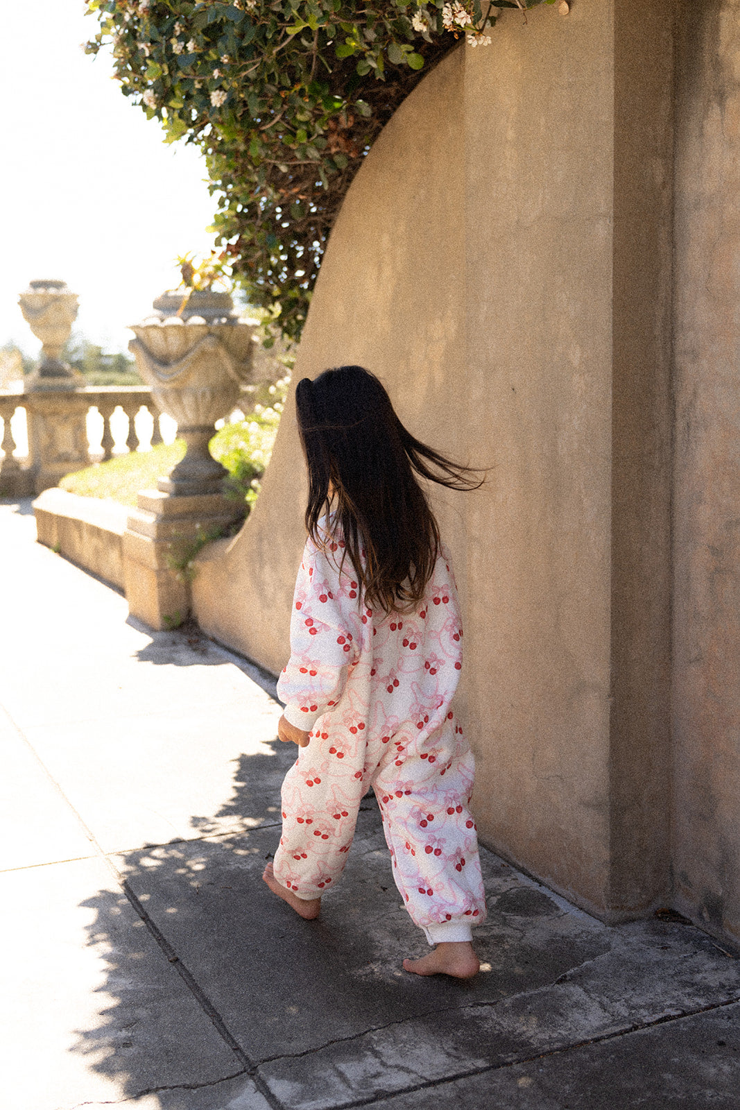 Lounge Romper - Cherry Bow