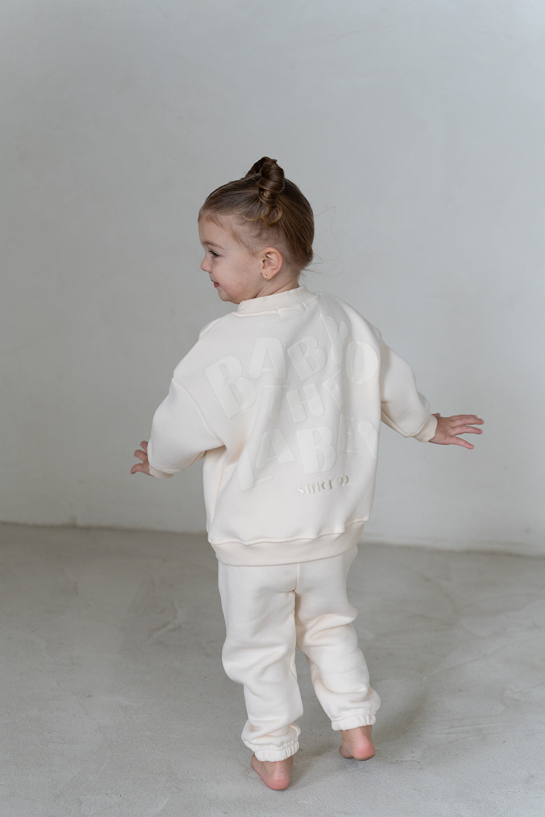 Fleece Track Set - Cream