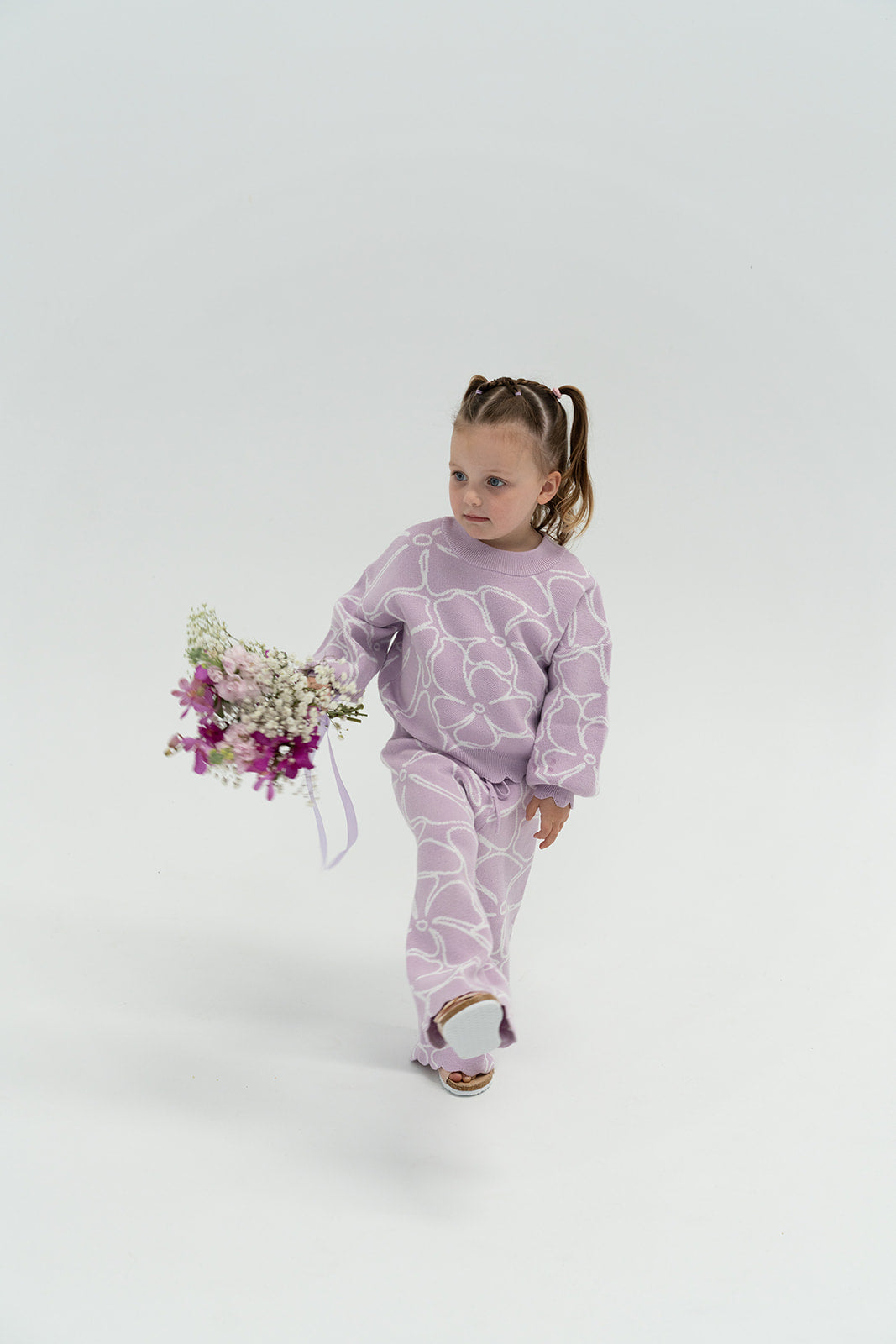 Dahlia Floral Knit Set - Lilac