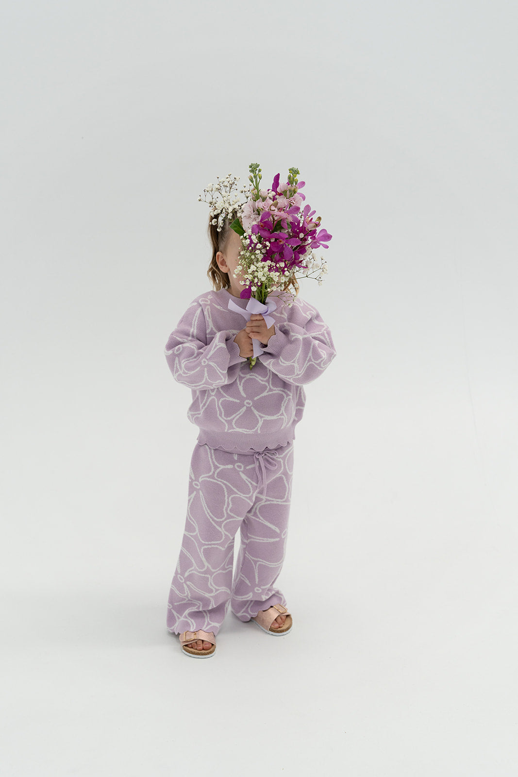 Dahlia Floral Knit Set - Lilac