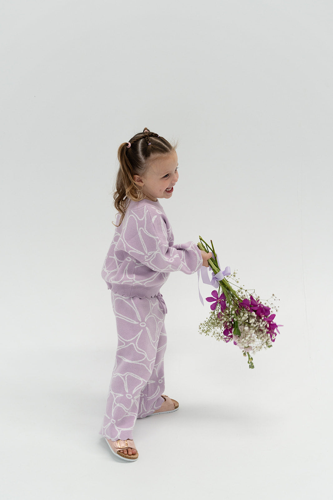 Dahlia Floral Knit Set - Lilac
