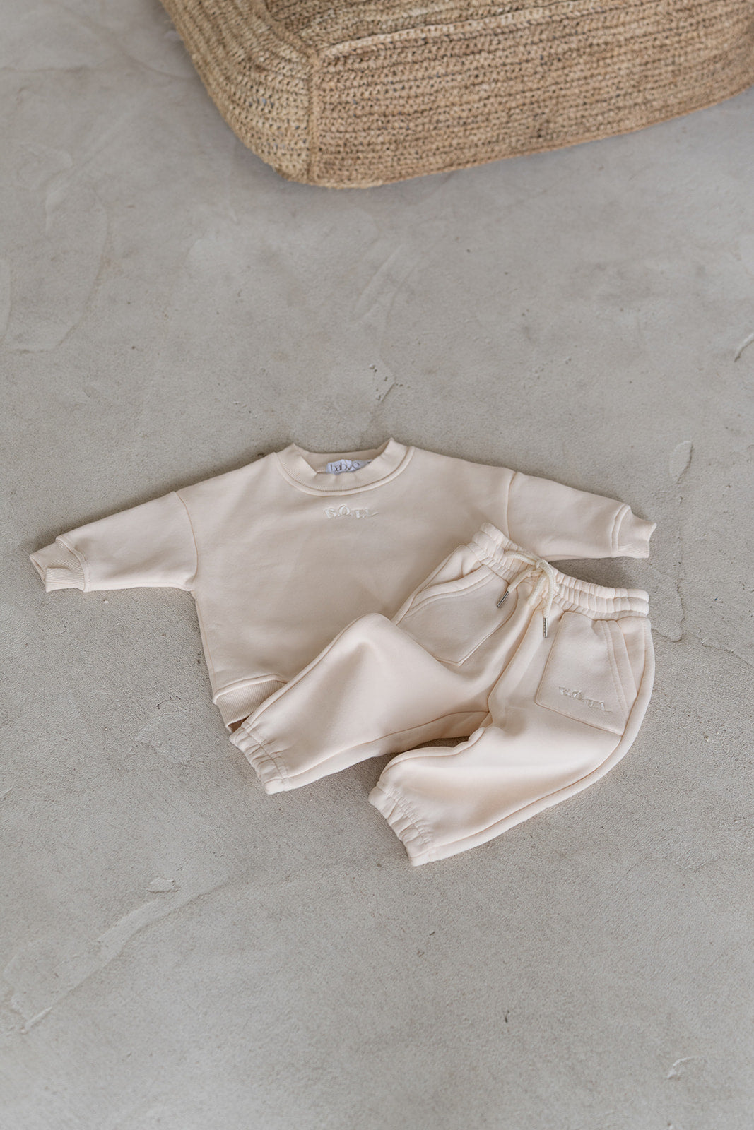 Fleece Track Set - Cream