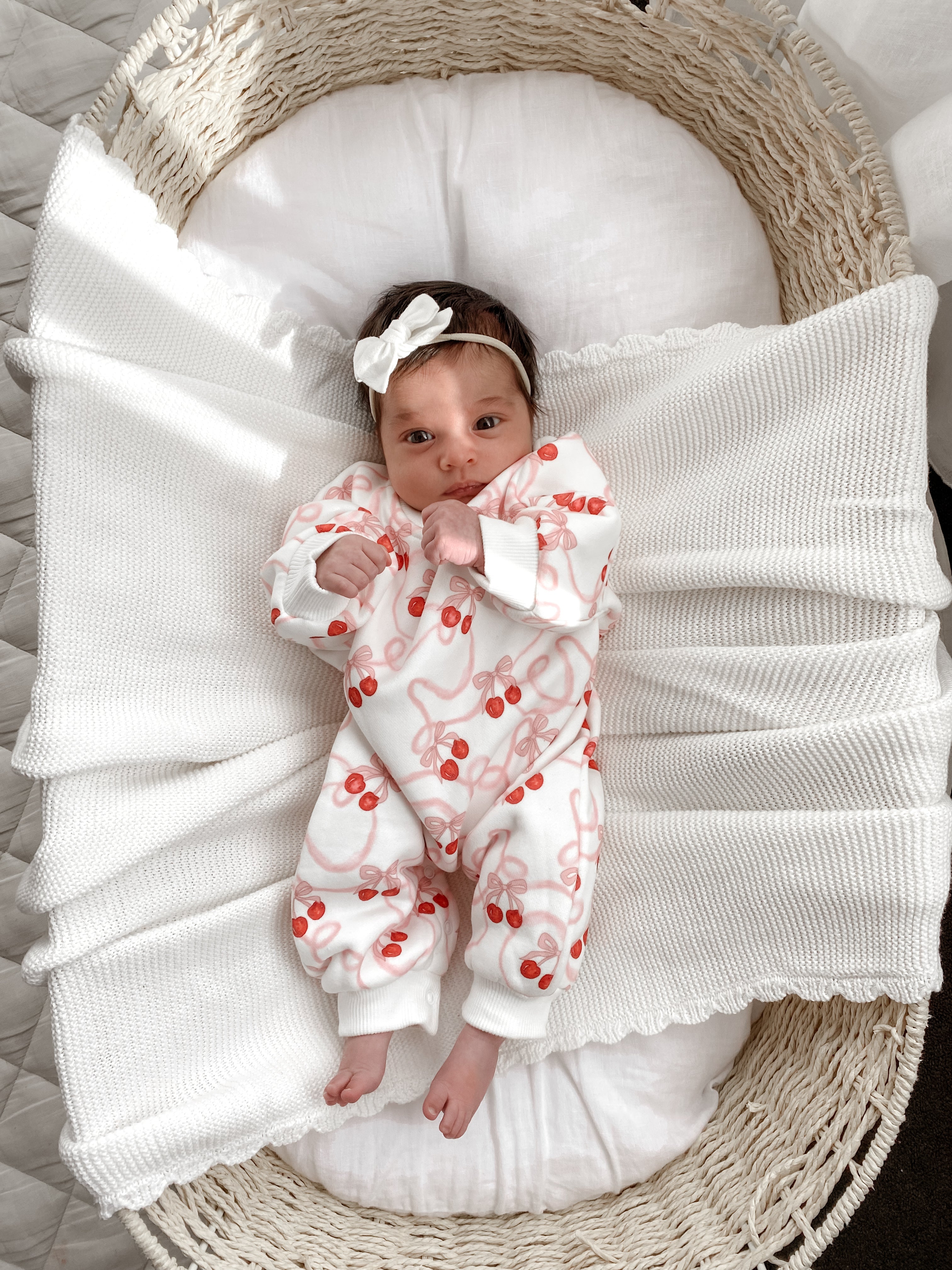 Lounge Romper - Cherry Bow