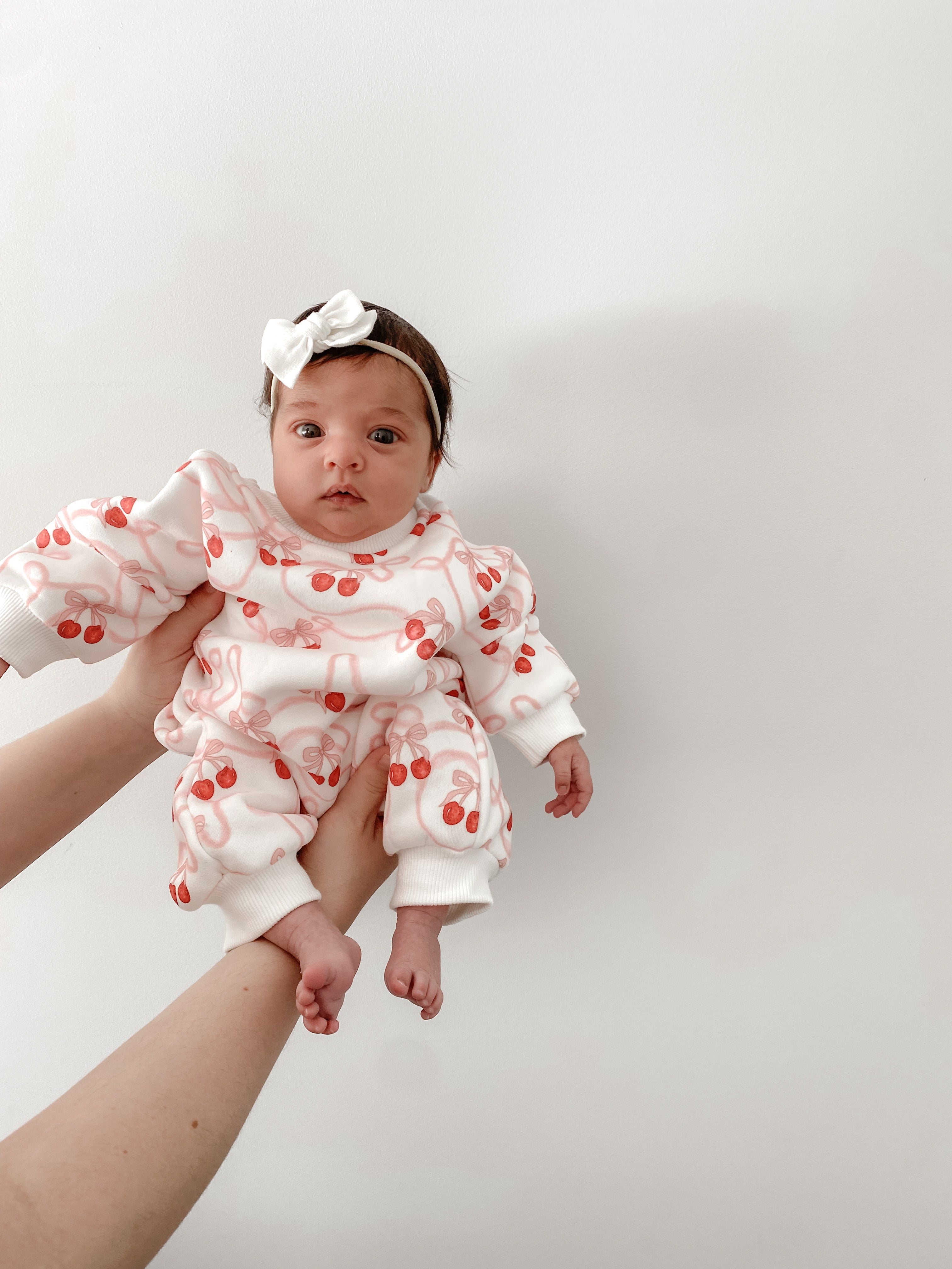 Lounge Romper - Cherry Bow