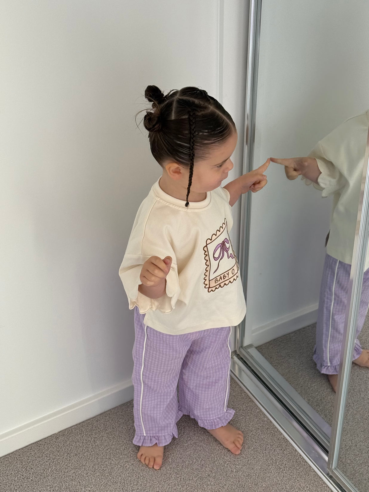 Sierra Pant - Lilac Gingham
