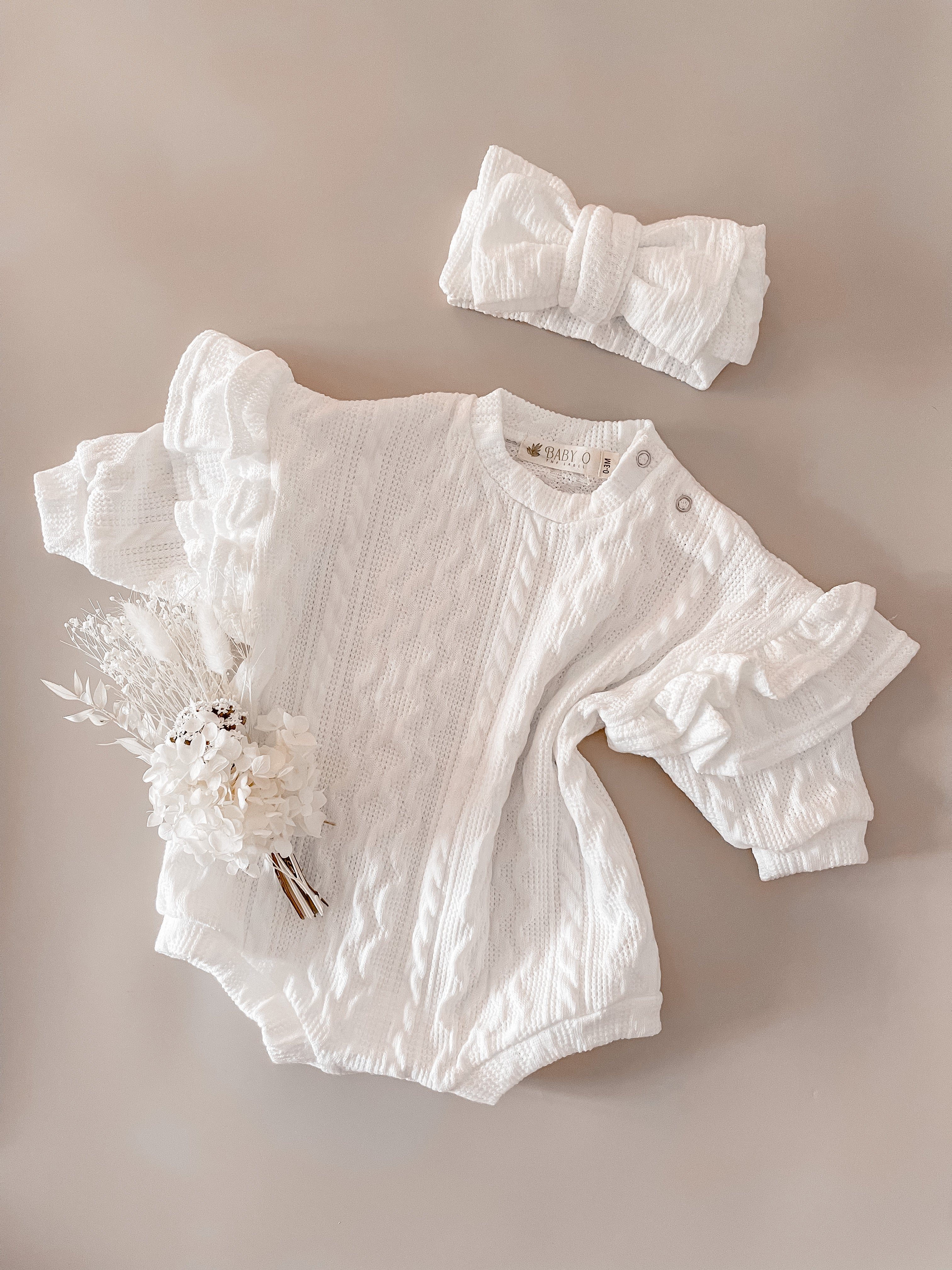 Frilly Romper - Snow