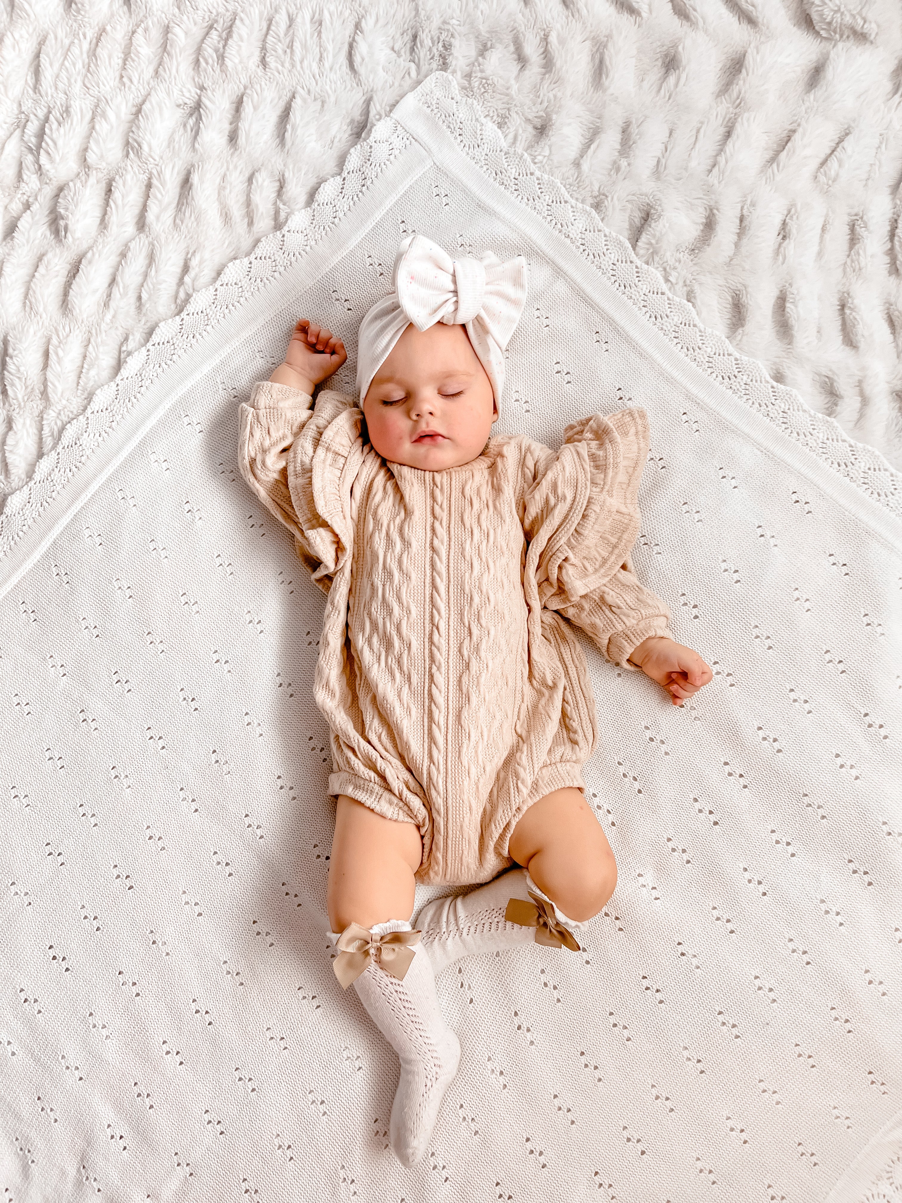 Frilly Romper - Cocoa