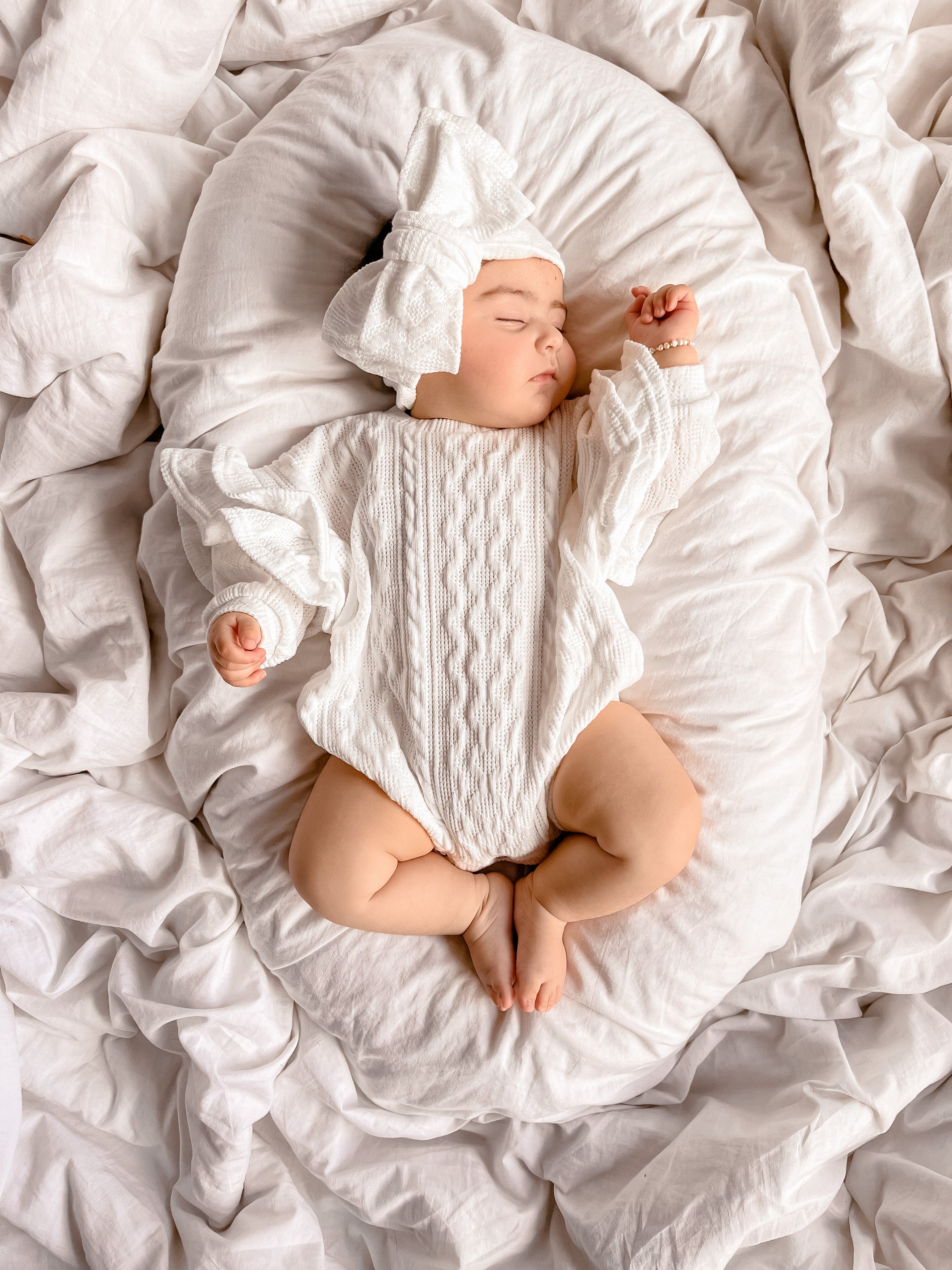 Frilly Romper - Snow