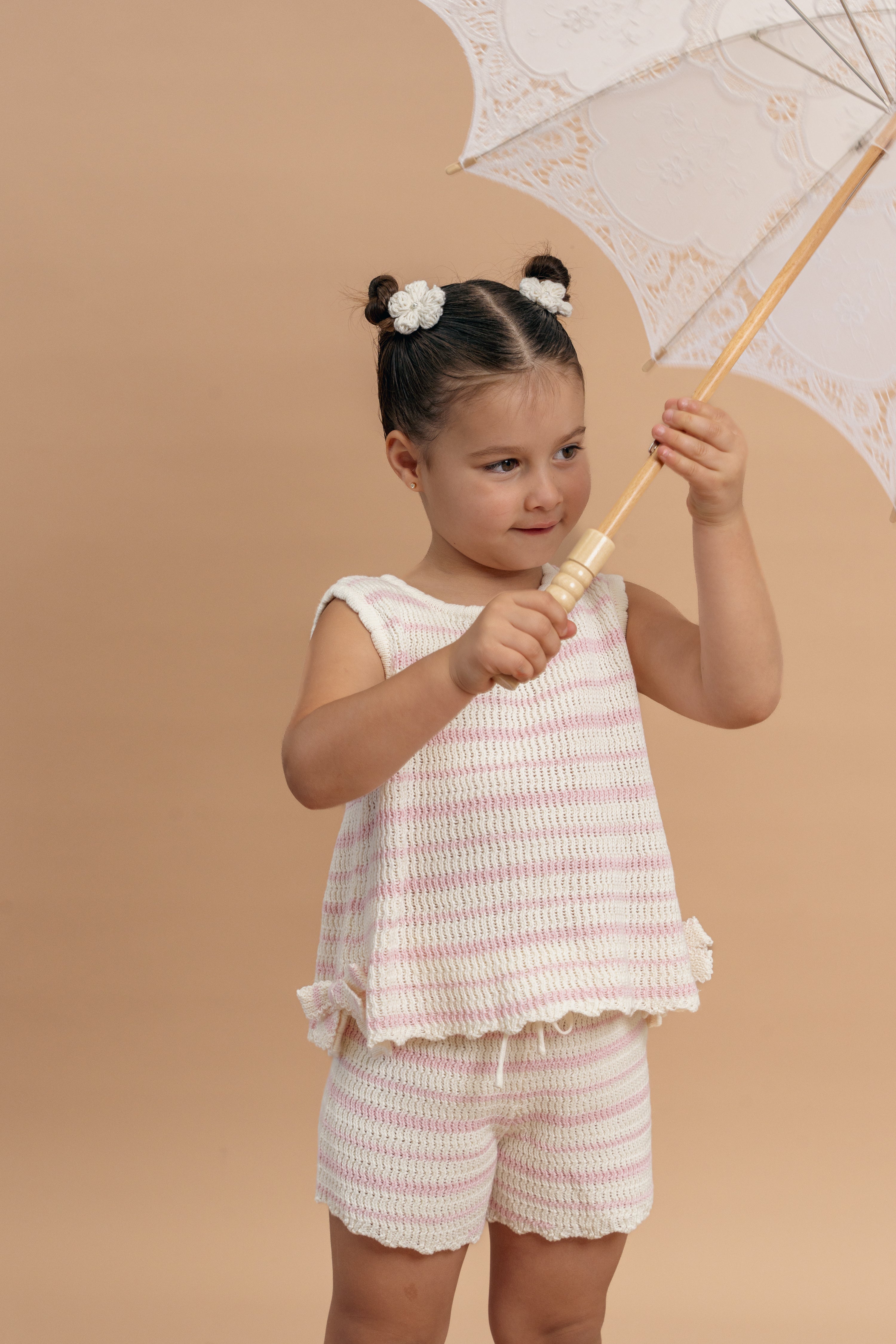 Strawberry Bow Knit Set