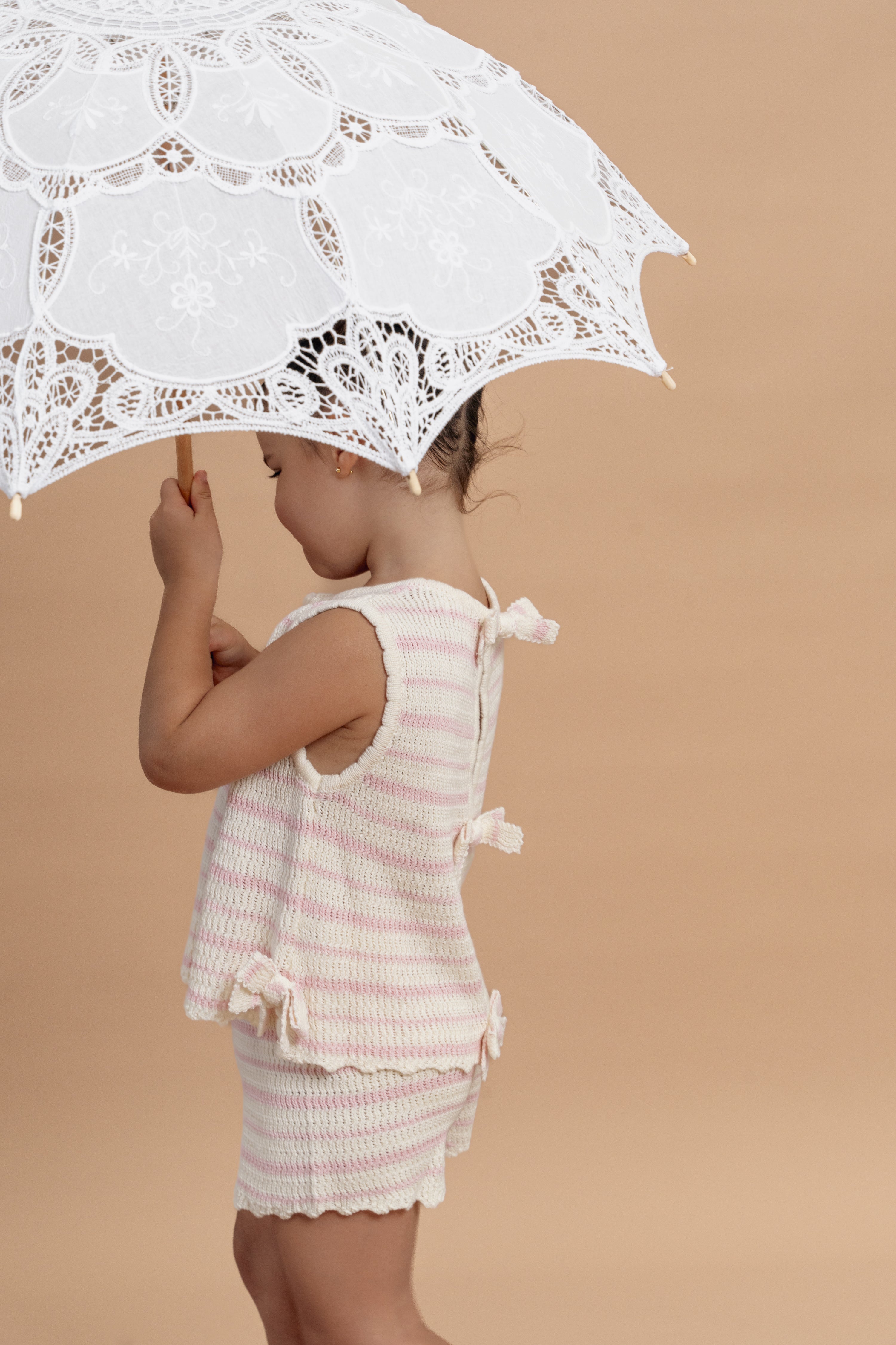 Strawberry Bow Knit Set