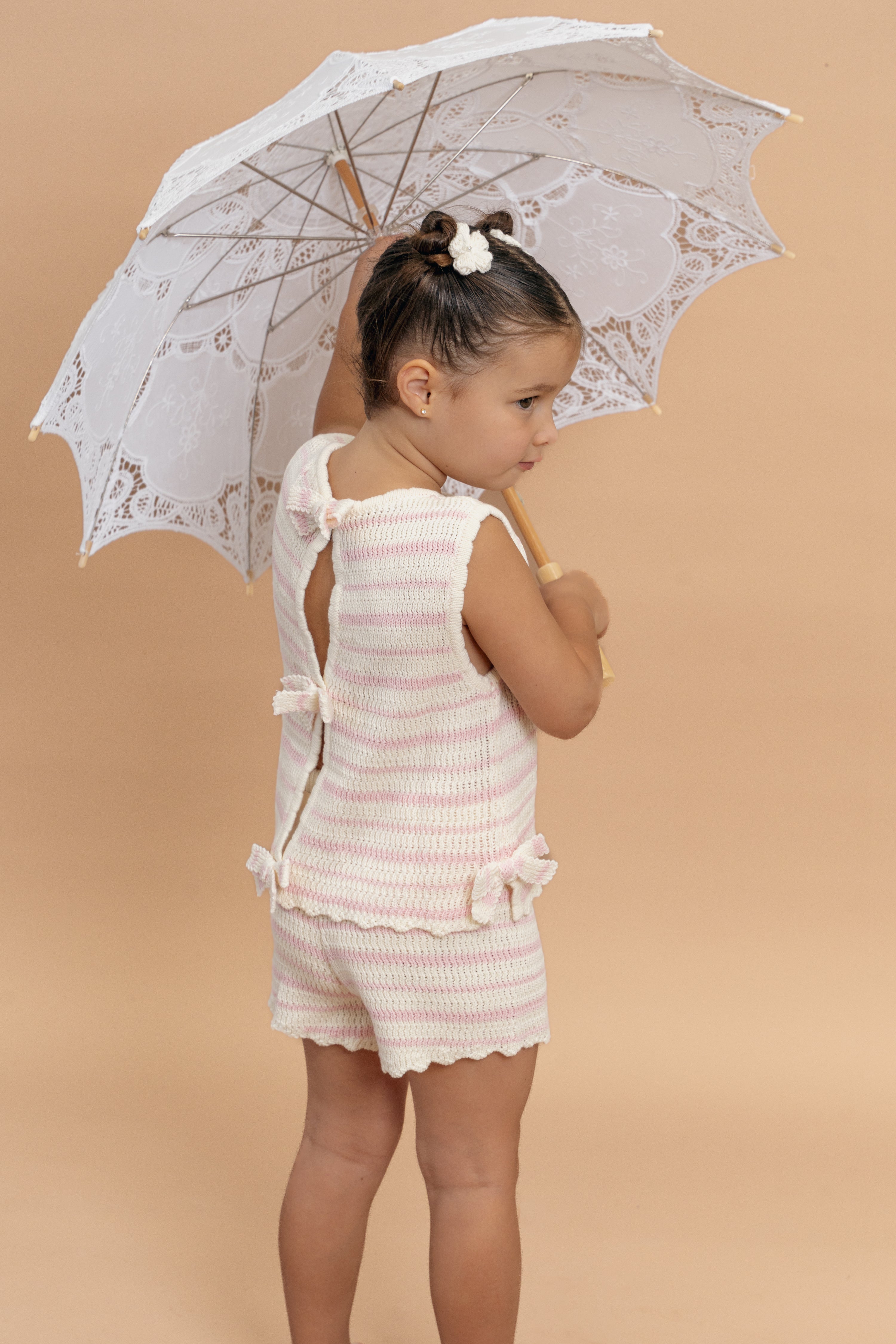 Strawberry Bow Knit Set