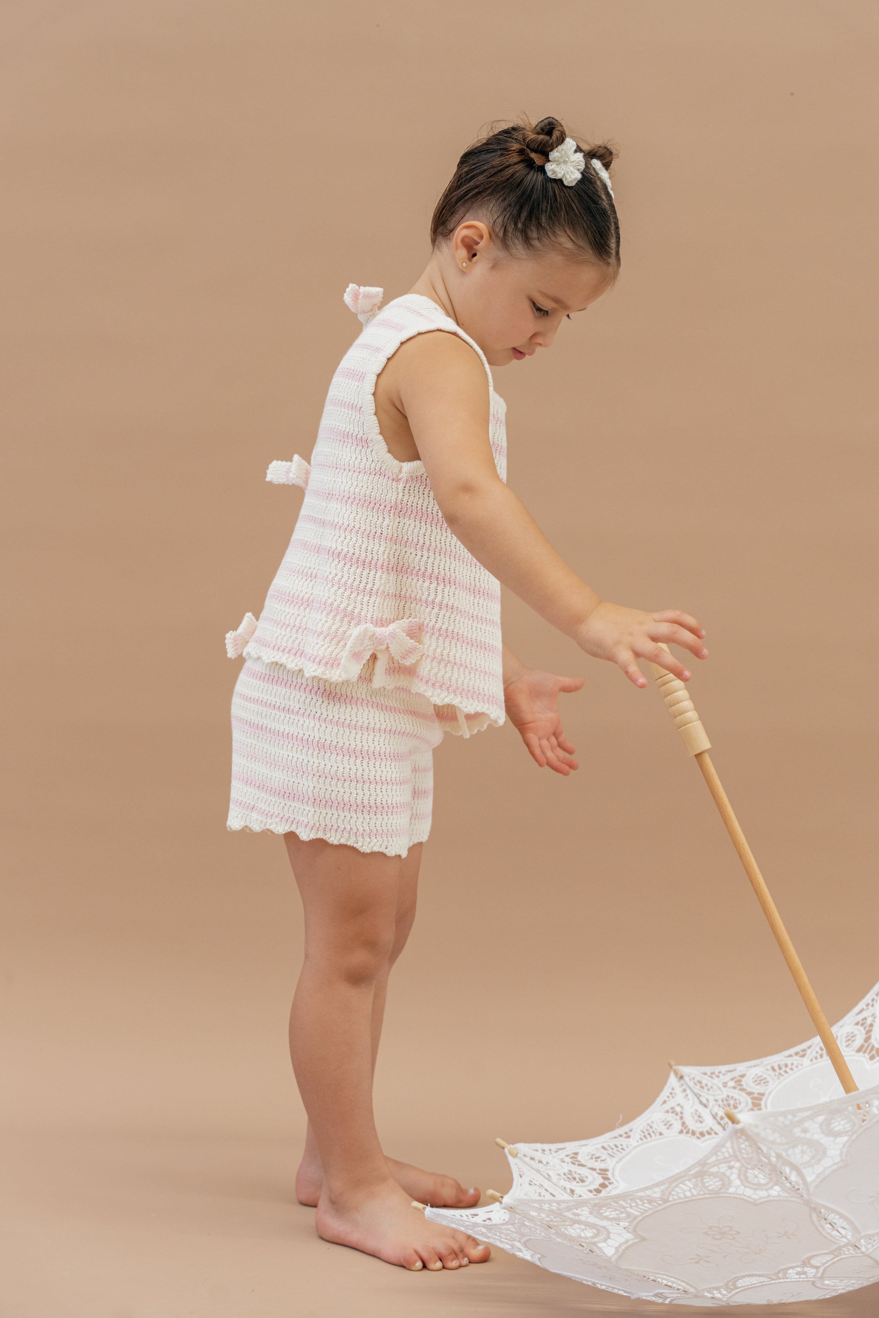 Strawberry Bow Knit Set