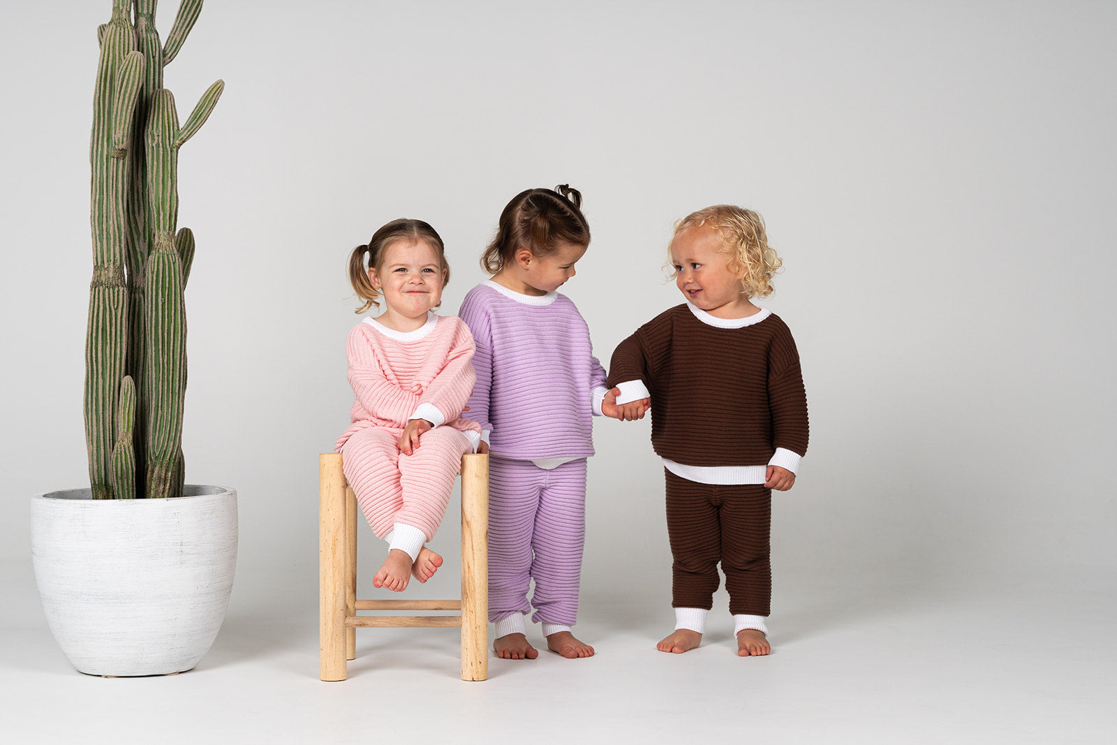 Ribbed Knit Pants - Lilac