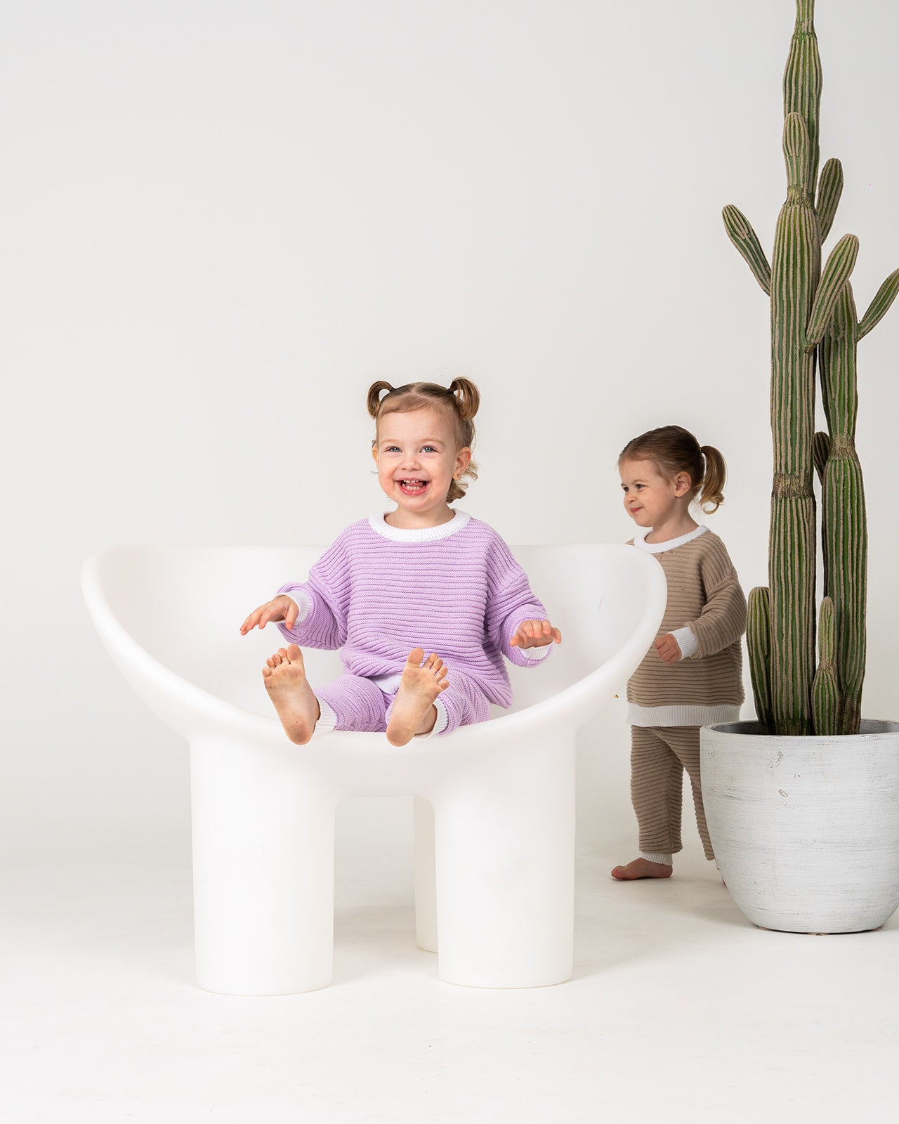 Ribbed Knit Jumper - Lilac