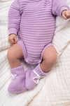 Knitted Booties - Lilac
