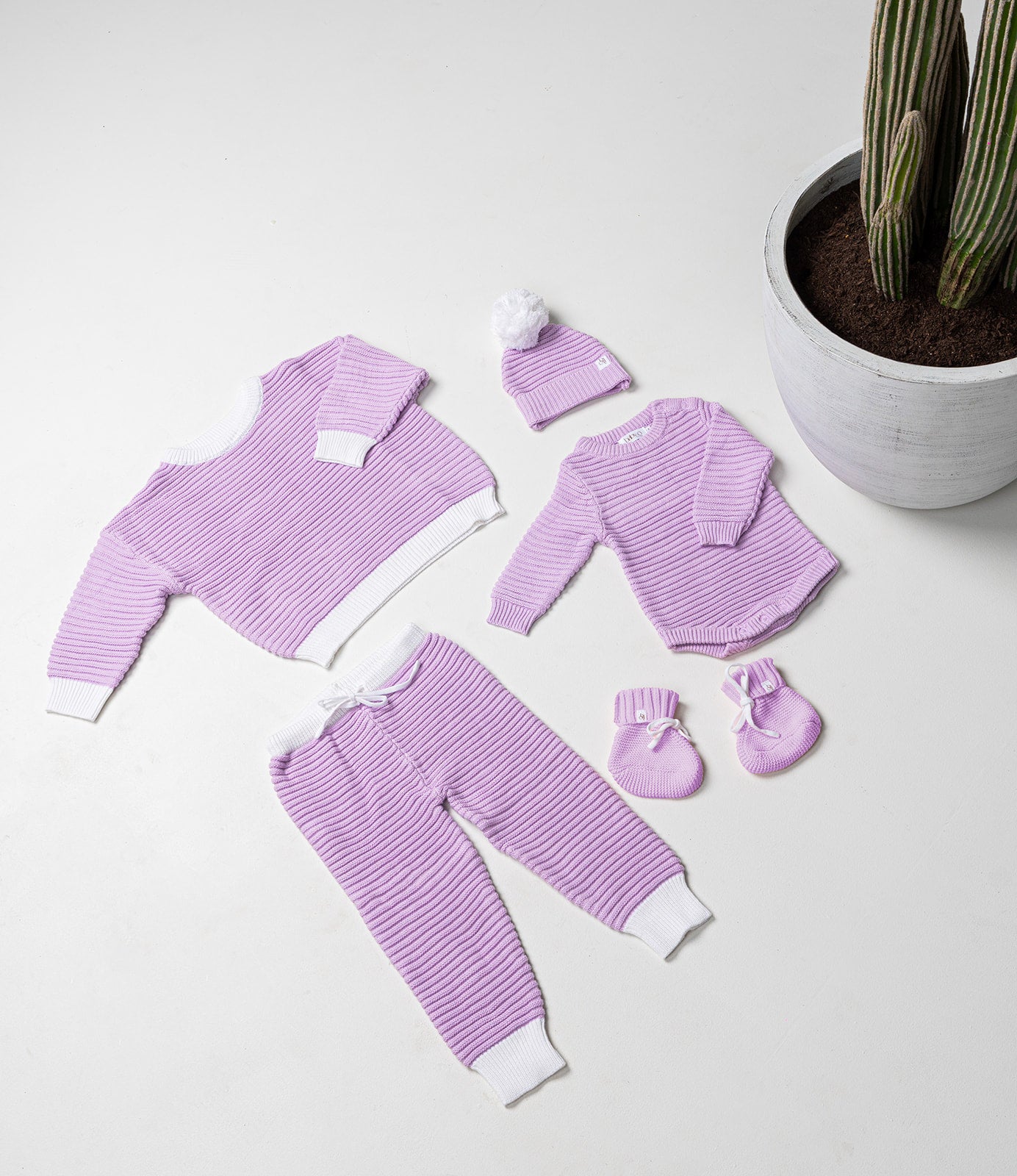 Snuggly Ribbed Romper - Lilac