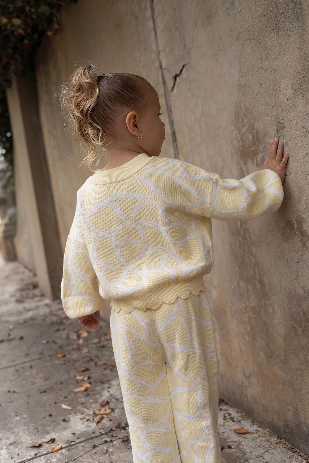 Dahlia Floral Knit Set - Lemon