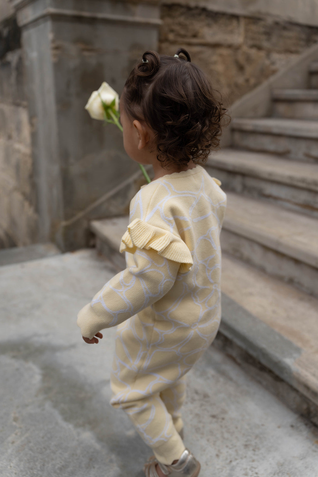 Dahlia Knit Romper - Lemon