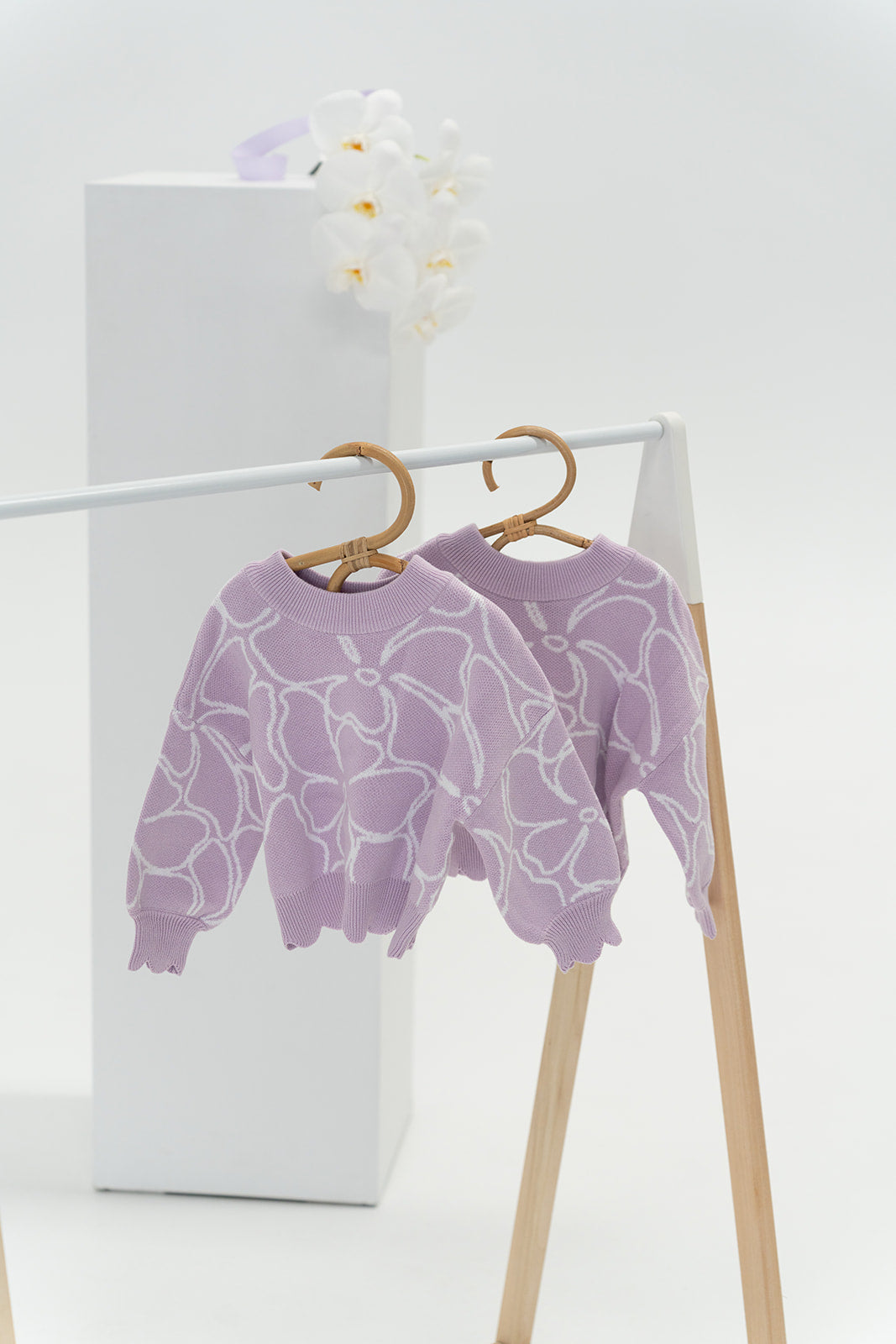 Dahlia Floral Knit Set - Lilac