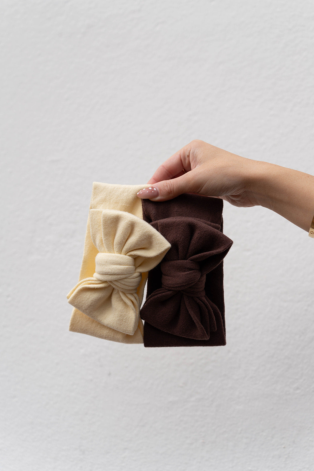 Oversized Knit Bow - Chocolate