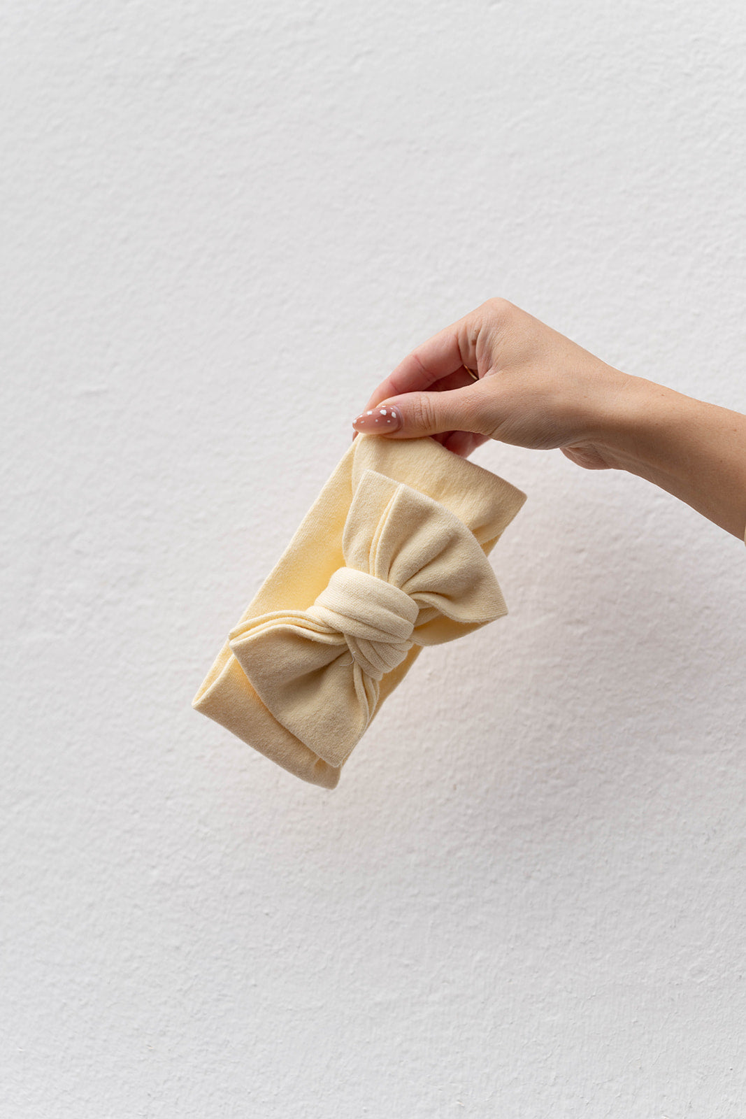 Oversized Knit Bow - Lemon