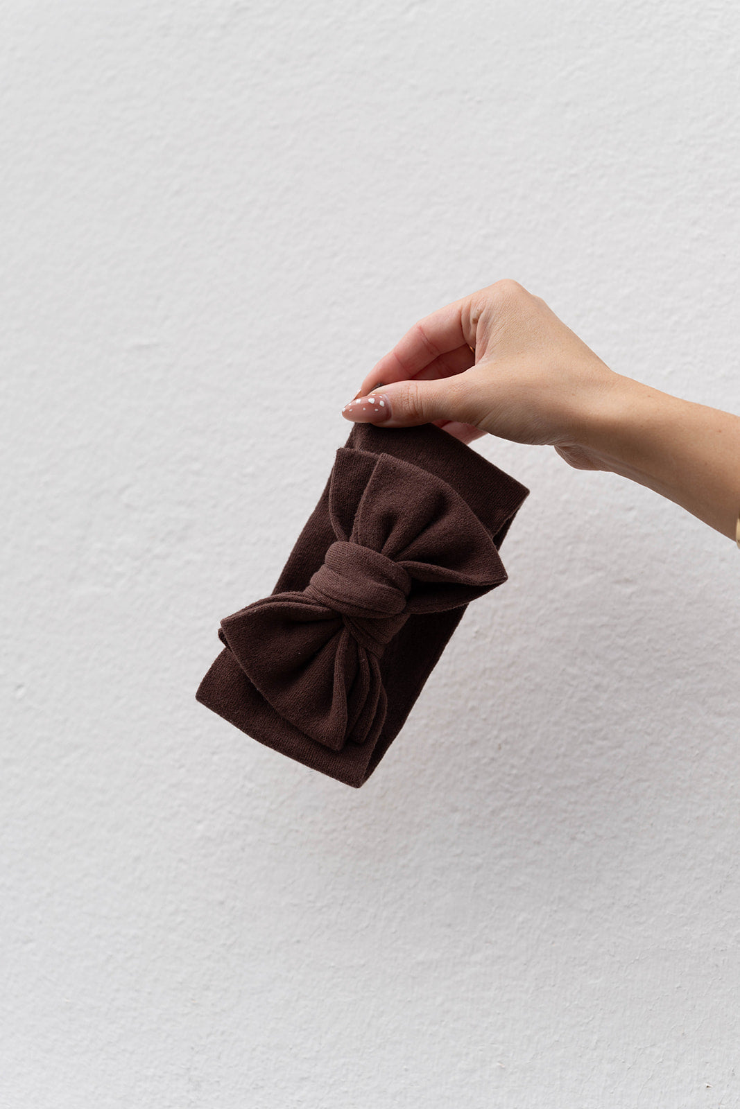 Oversized Knit Bow - Chocolate