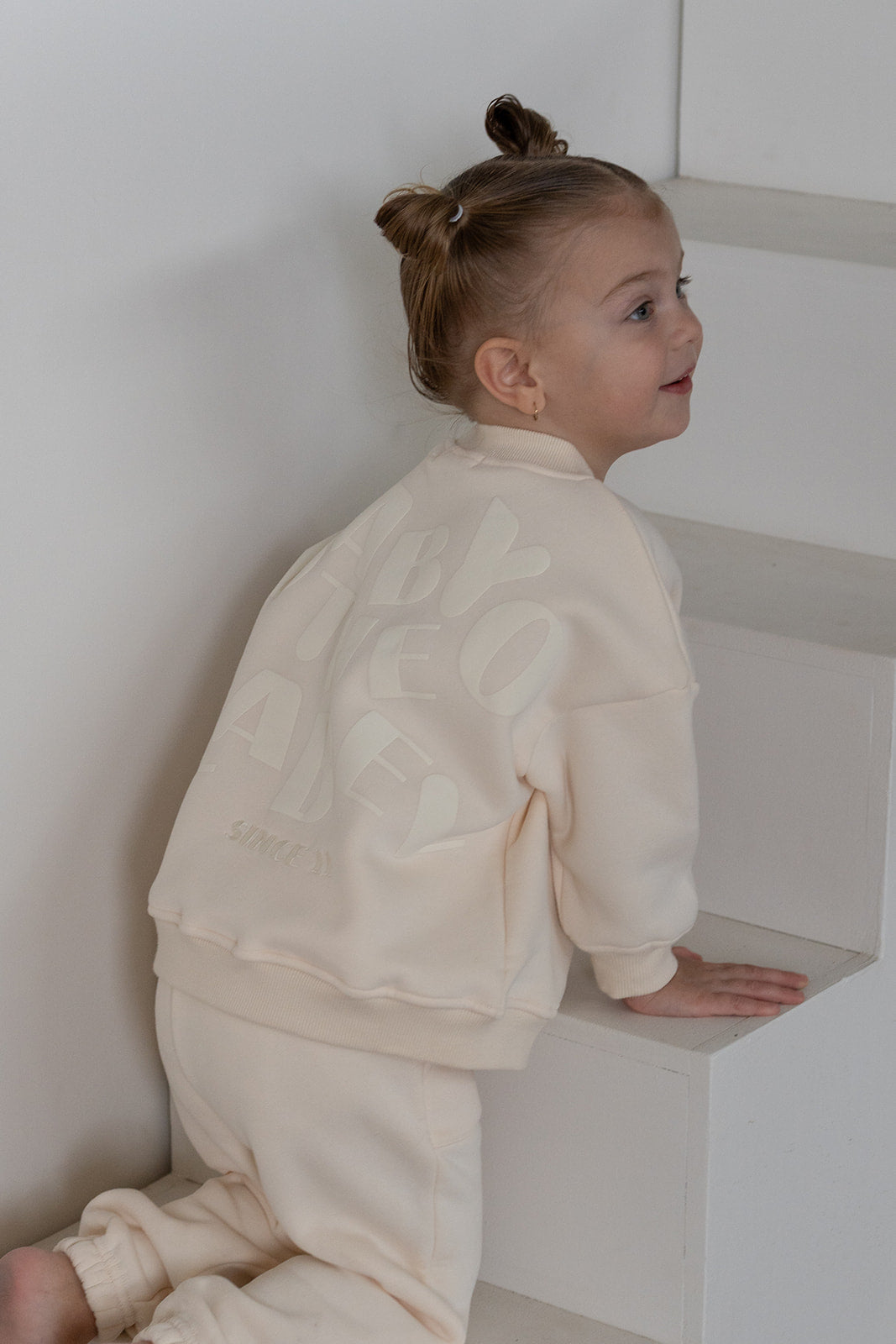 Fleece Track Set - Cream