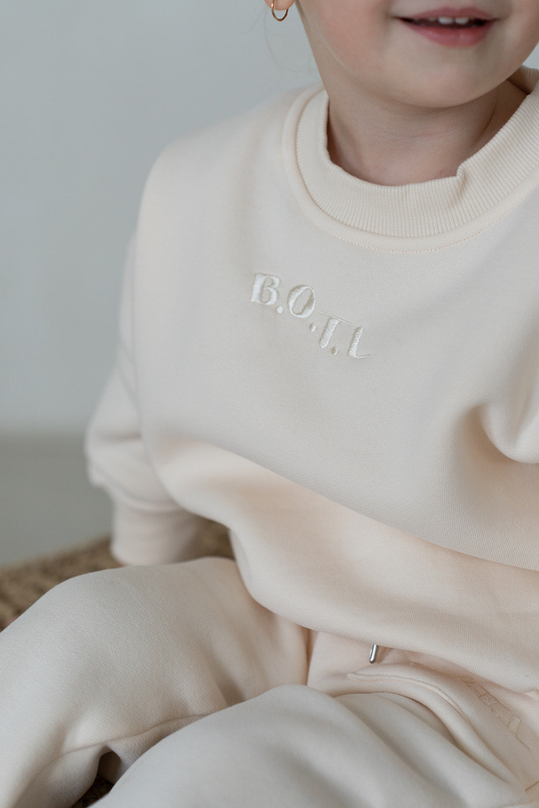 Fleece Track Set - Cream