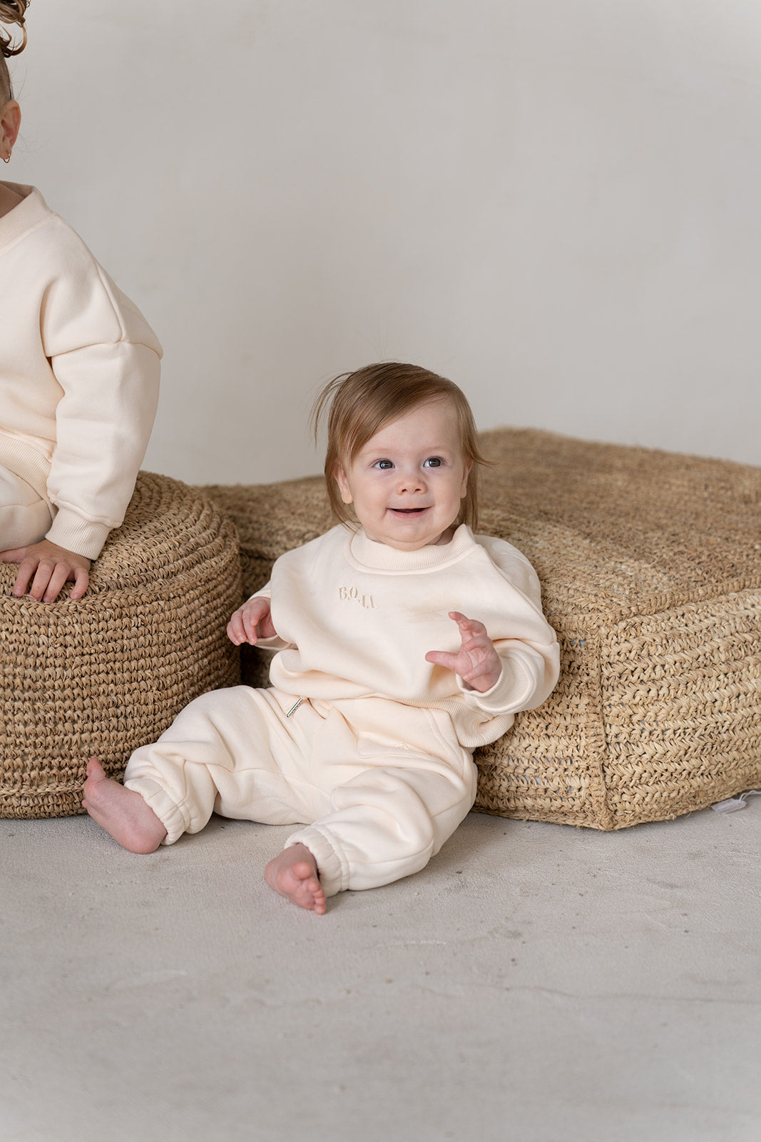 Fleece Track Set - Cream