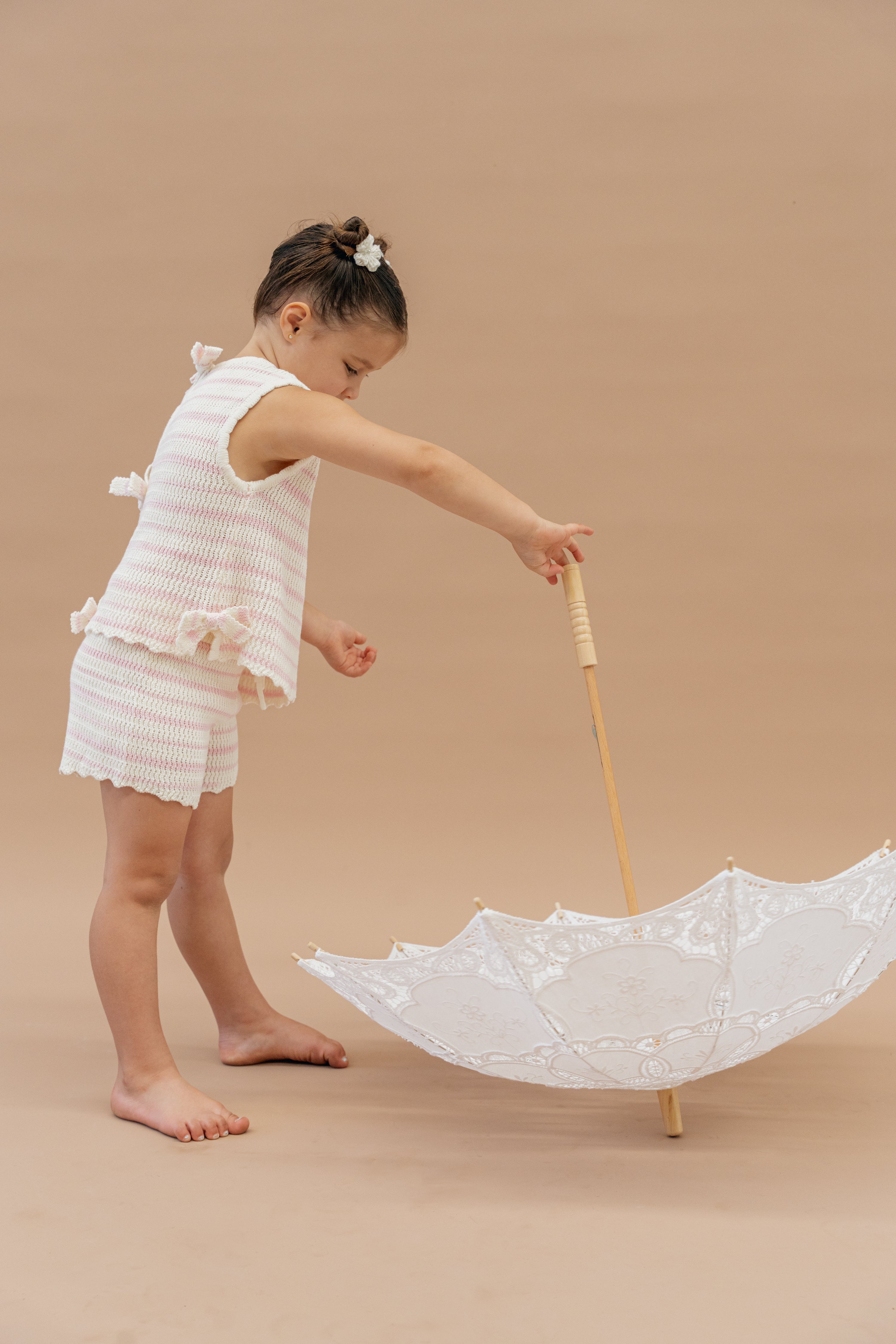 Strawberry Bow Knit Set