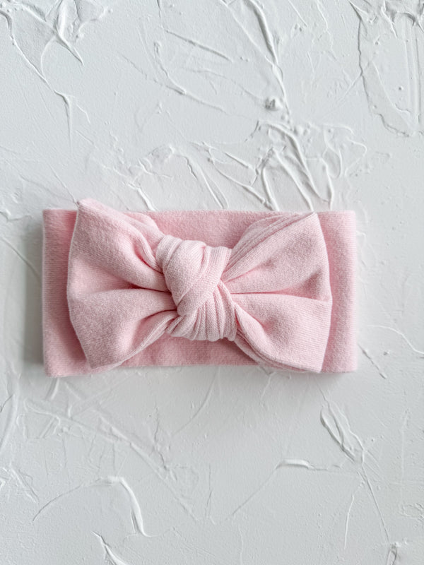 Oversized Knit Bow - Pink