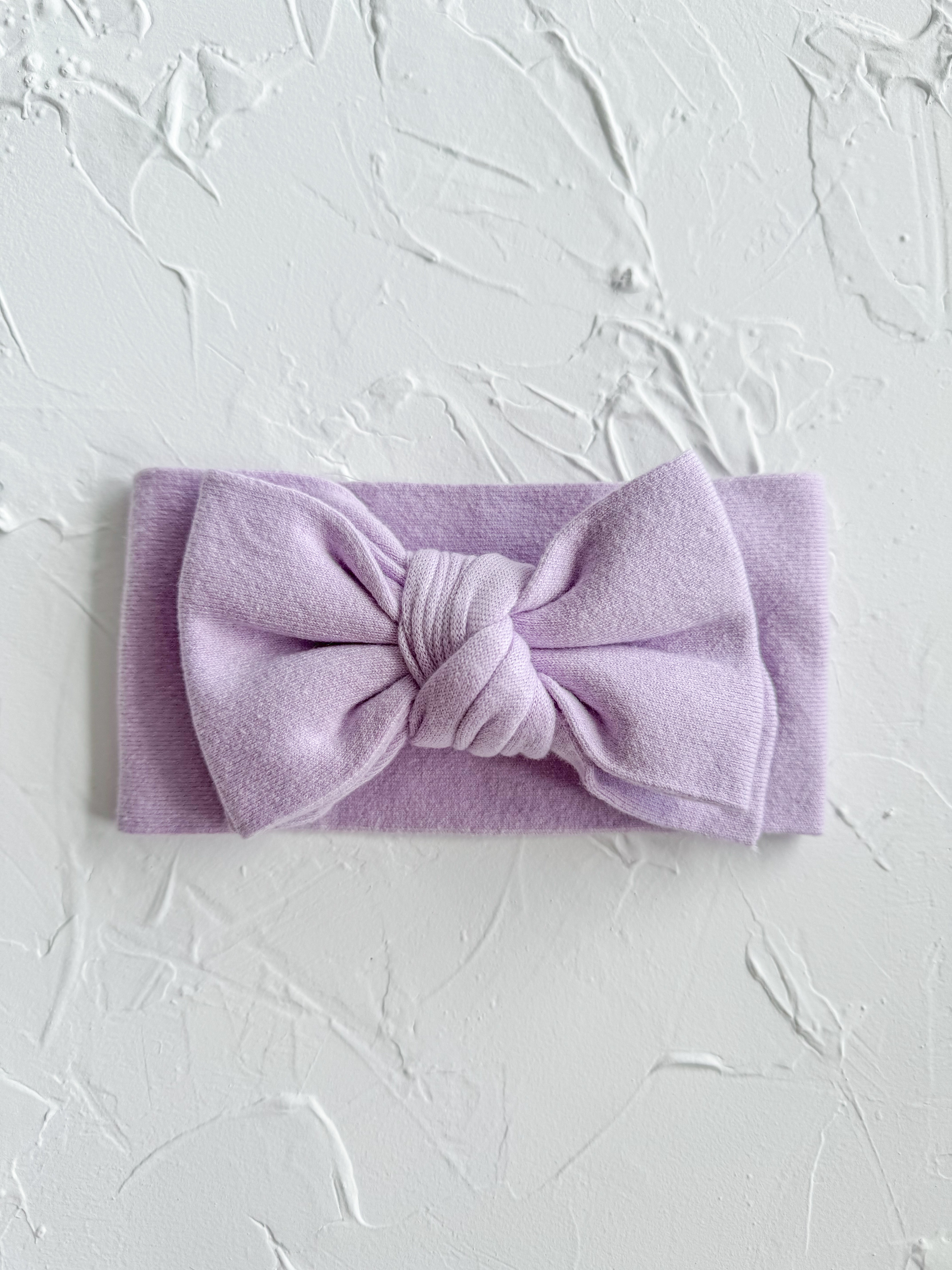 Oversized Knit Bow - Lilac