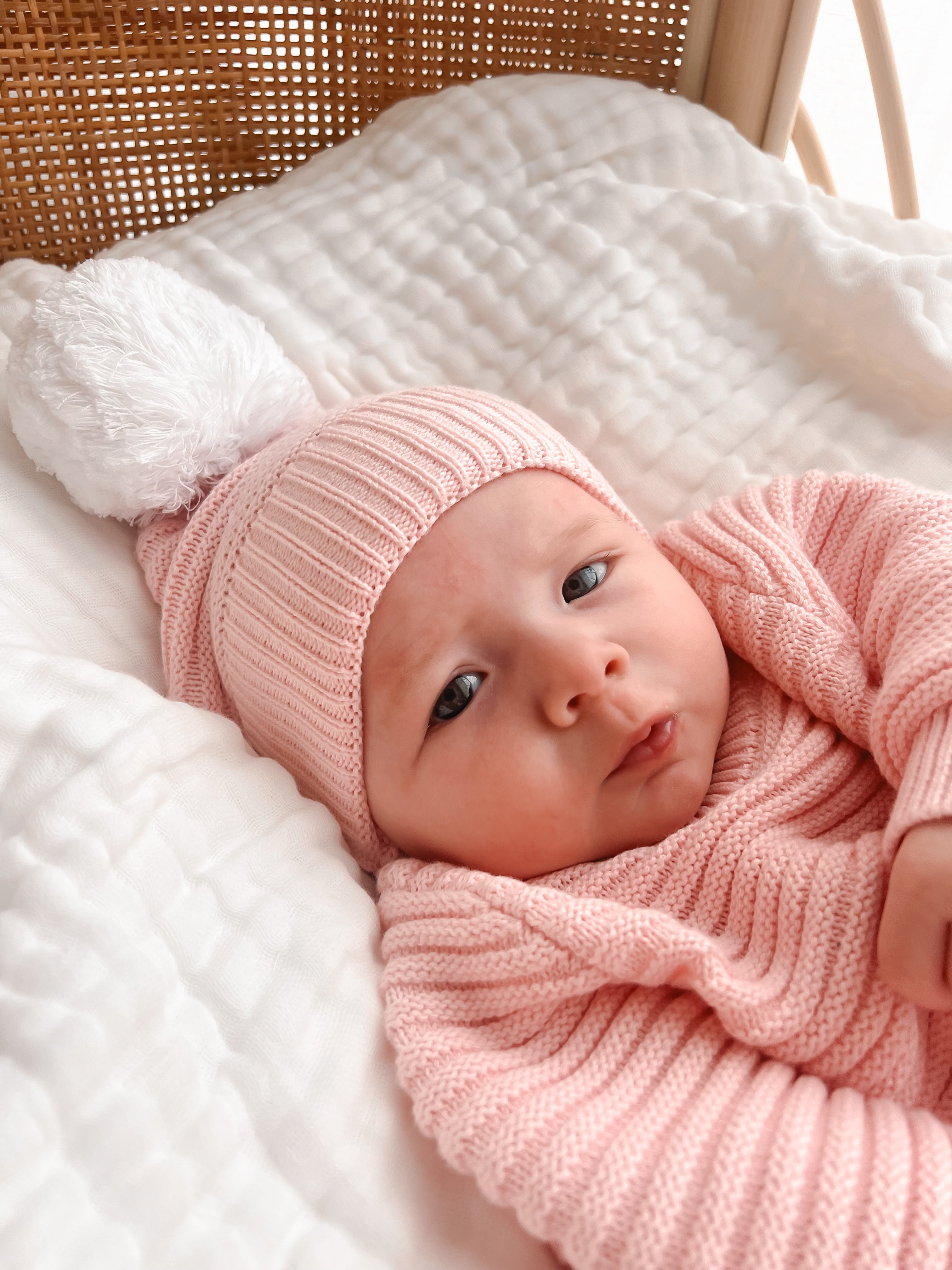 Knitted Beanie - Pink
