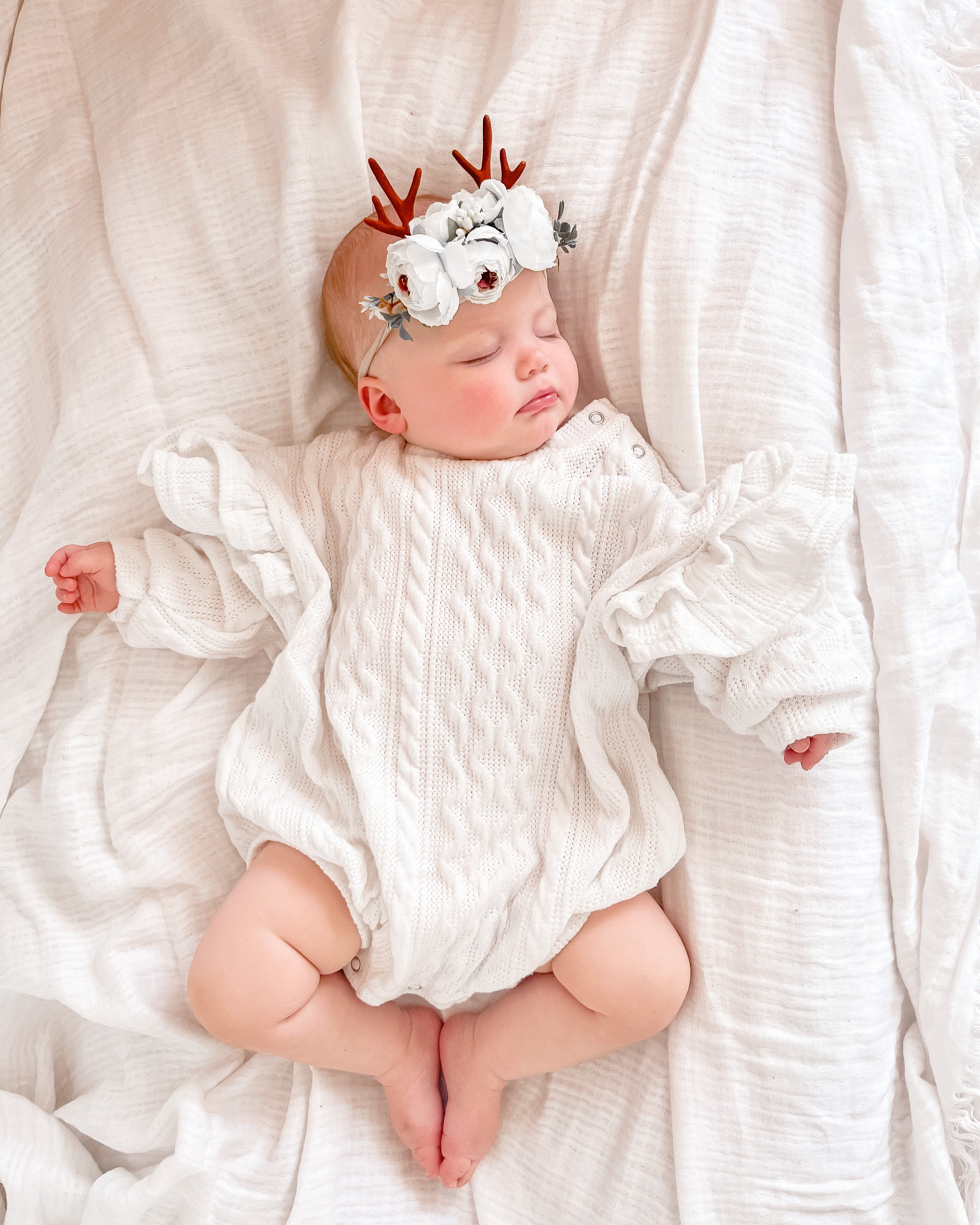Frilly Romper - Snow