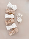 Frilly Oversized Bow - Snow
