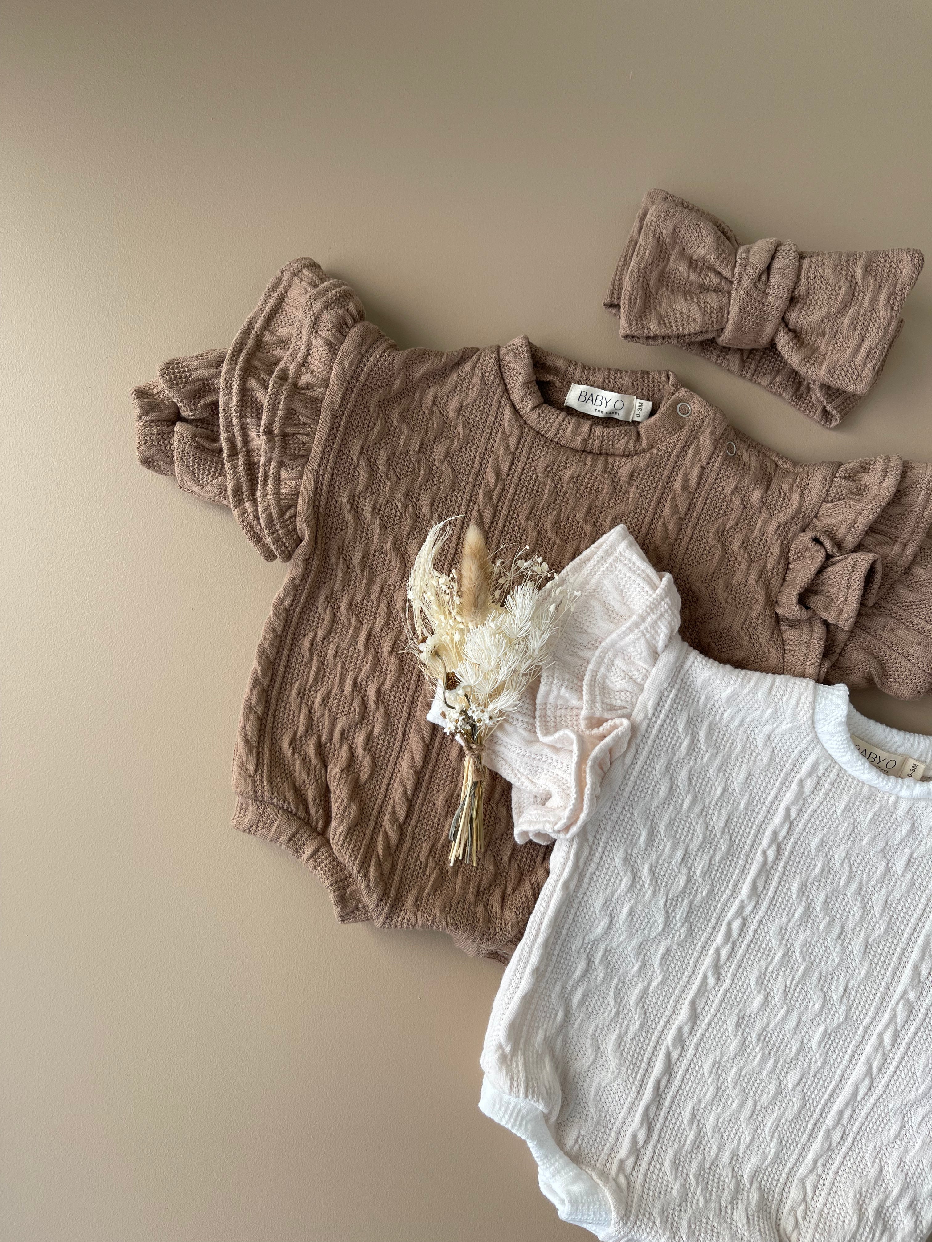 Frilly Romper - Hazelnut