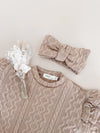 Frilly Oversized Bow - Hazelnut