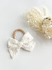 White Broderie Mini Bow