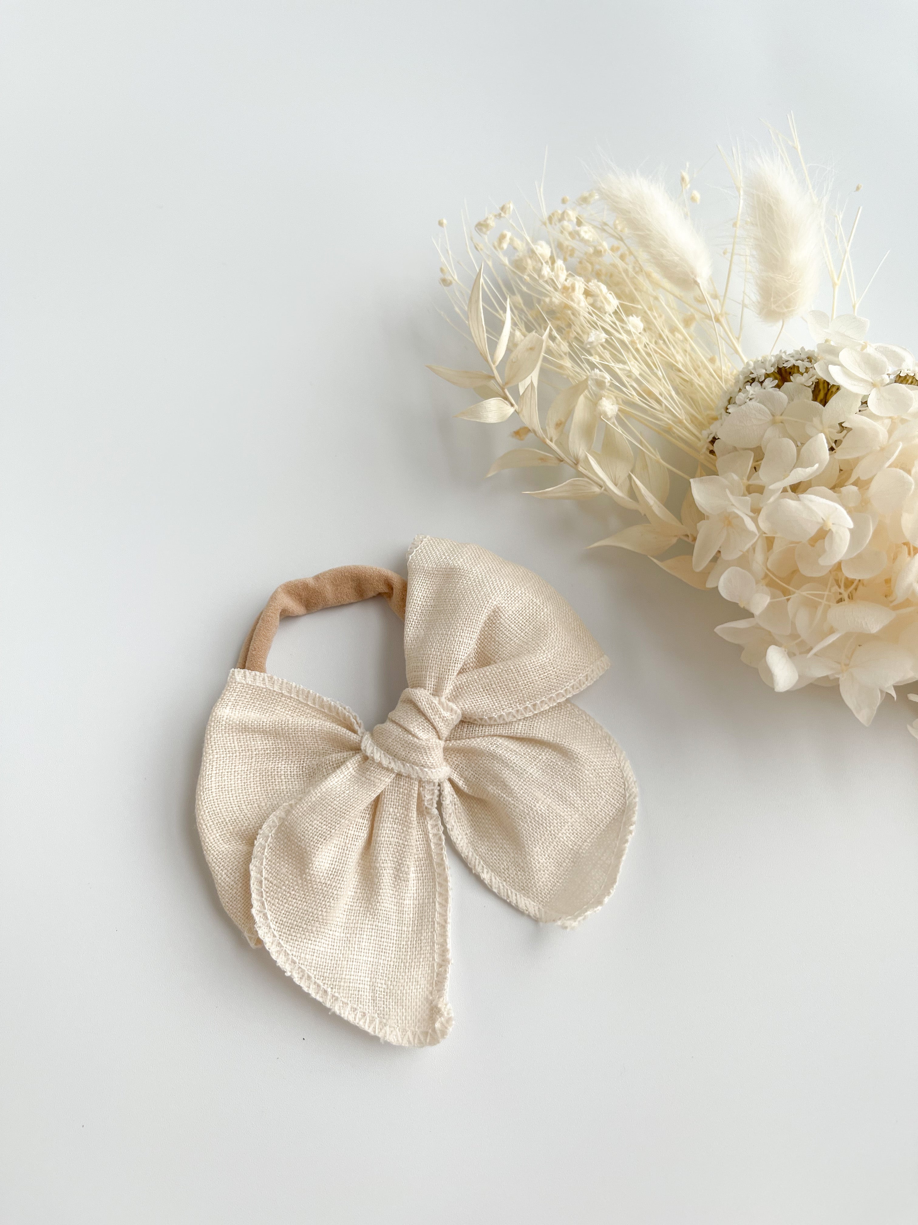 Large Linen Bow