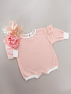 Oversized Pink Stripe Romper