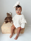 Frilly Romper - 2 Tone Ivory