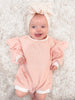 Oversized Pink Stripe Romper