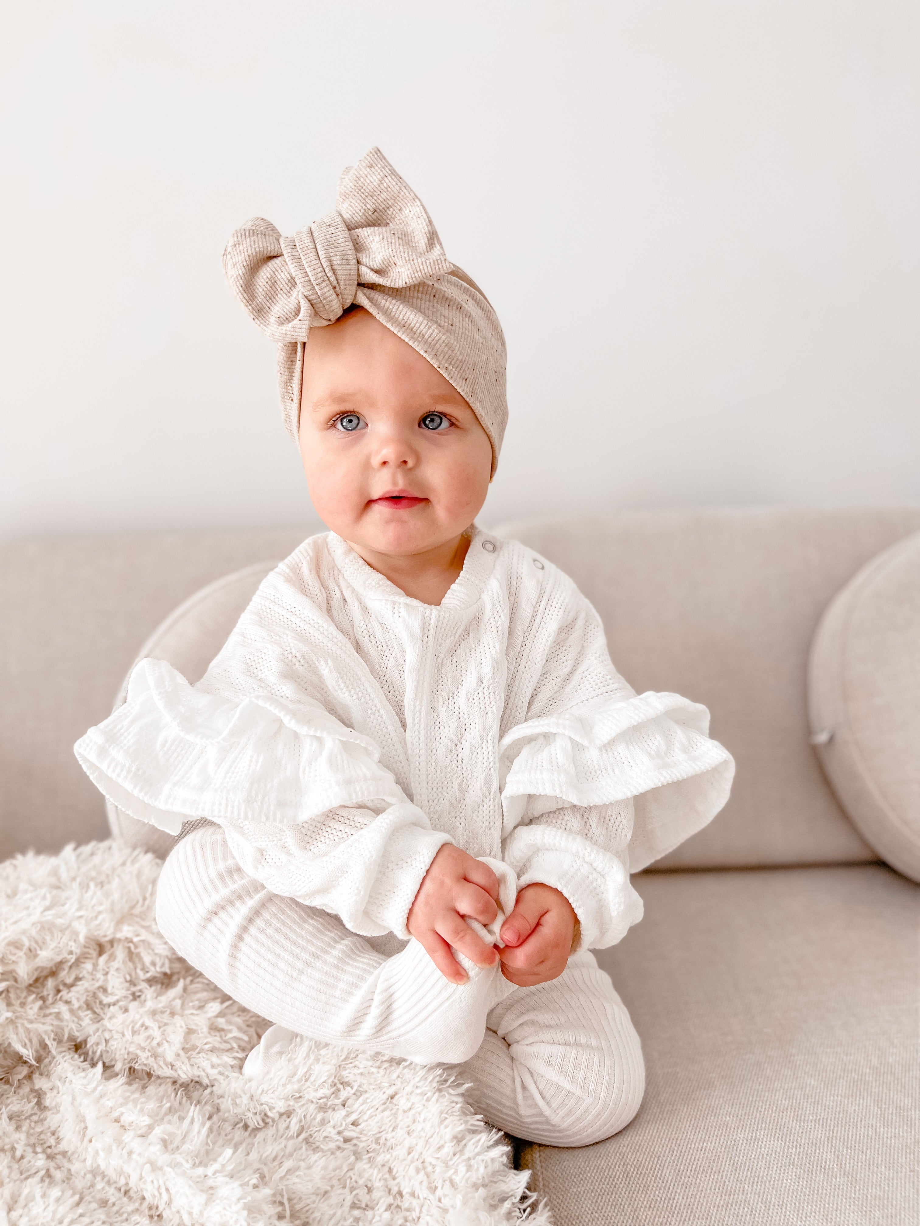 Frilly Romper - Snow