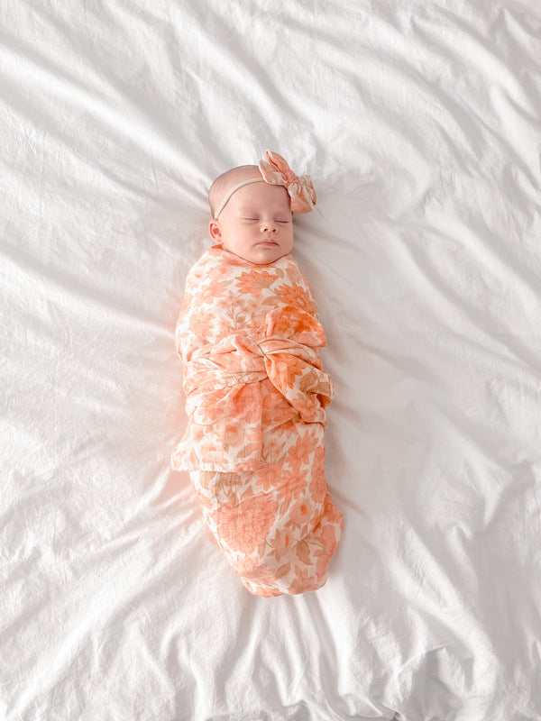 Florence Muslin Swaddle & Bow Set