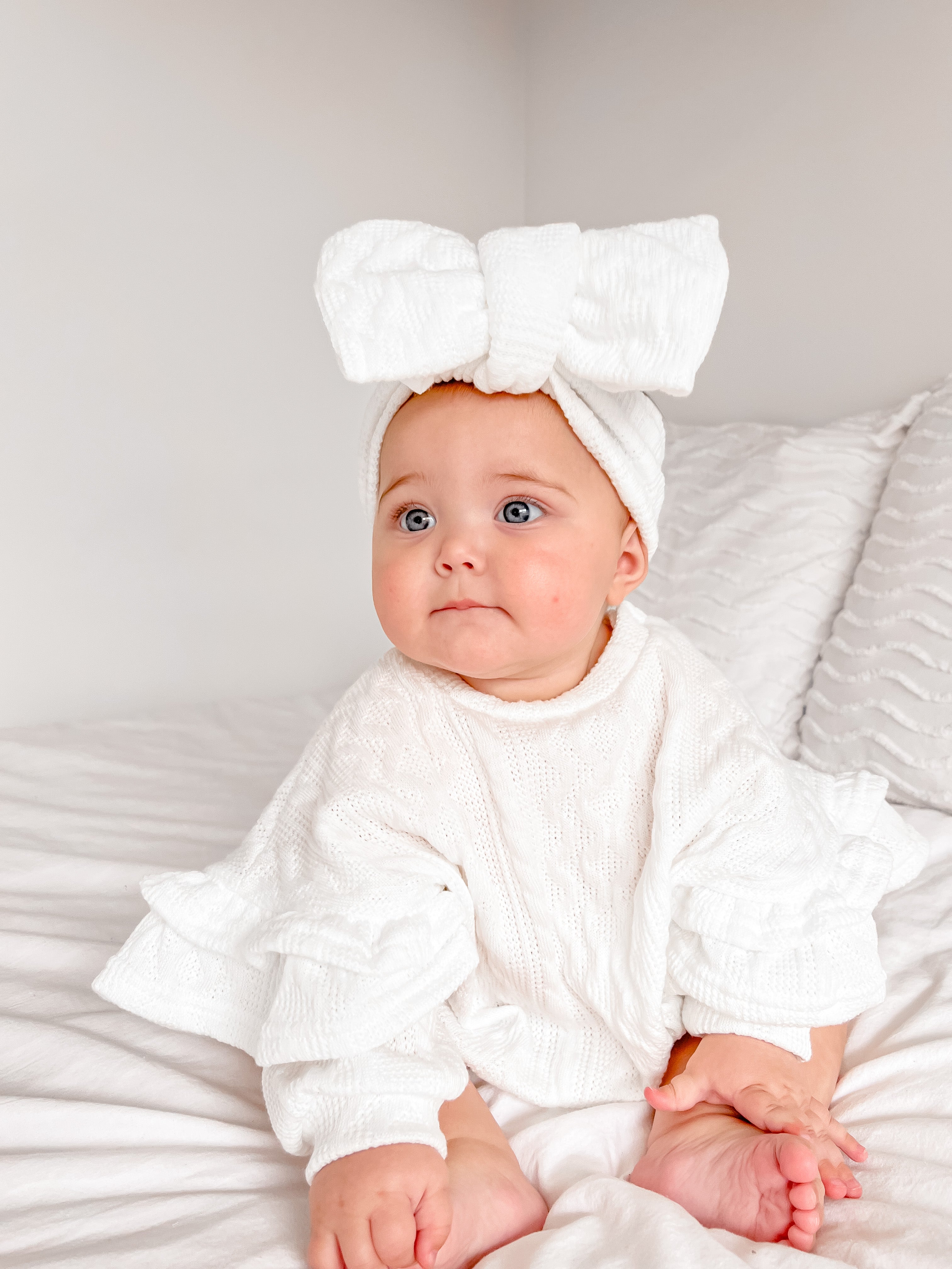 Frilly Romper - Snow