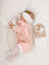 Oversized Pink Stripe Romper